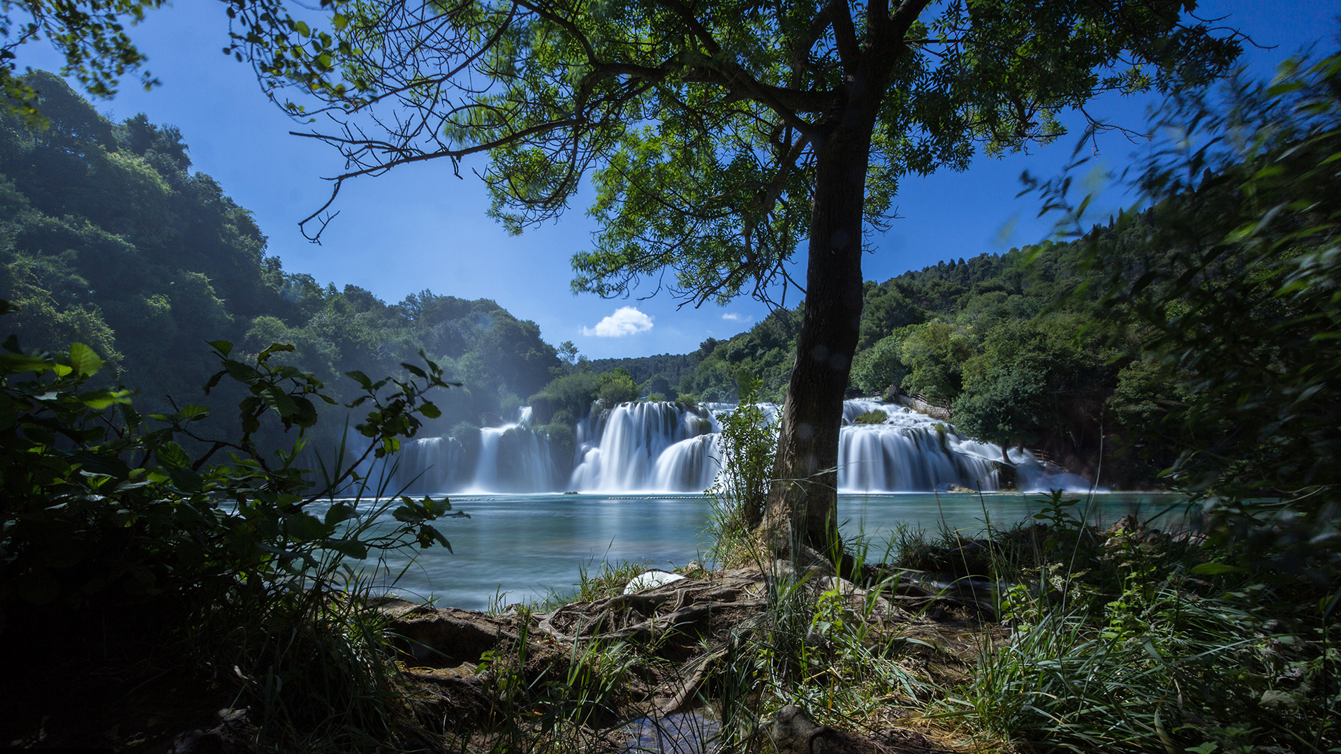 Baixe gratuitamente a imagem Cachoeiras, Lago, Floresta, Árvore, Terra/natureza, Cachoeira na área de trabalho do seu PC