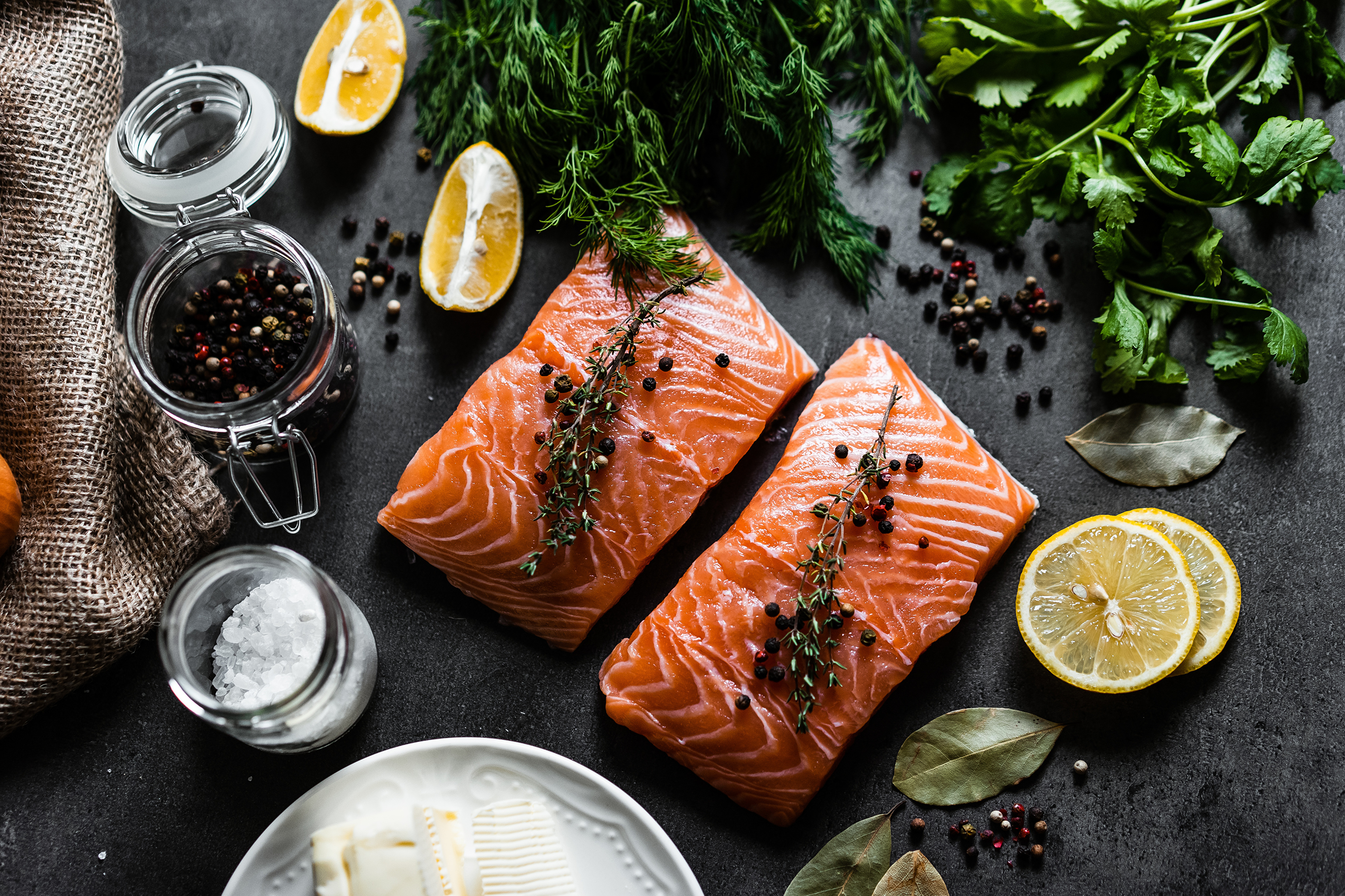 Free download wallpaper Food, Still Life, Fish, Salmon, Seafood on your PC desktop
