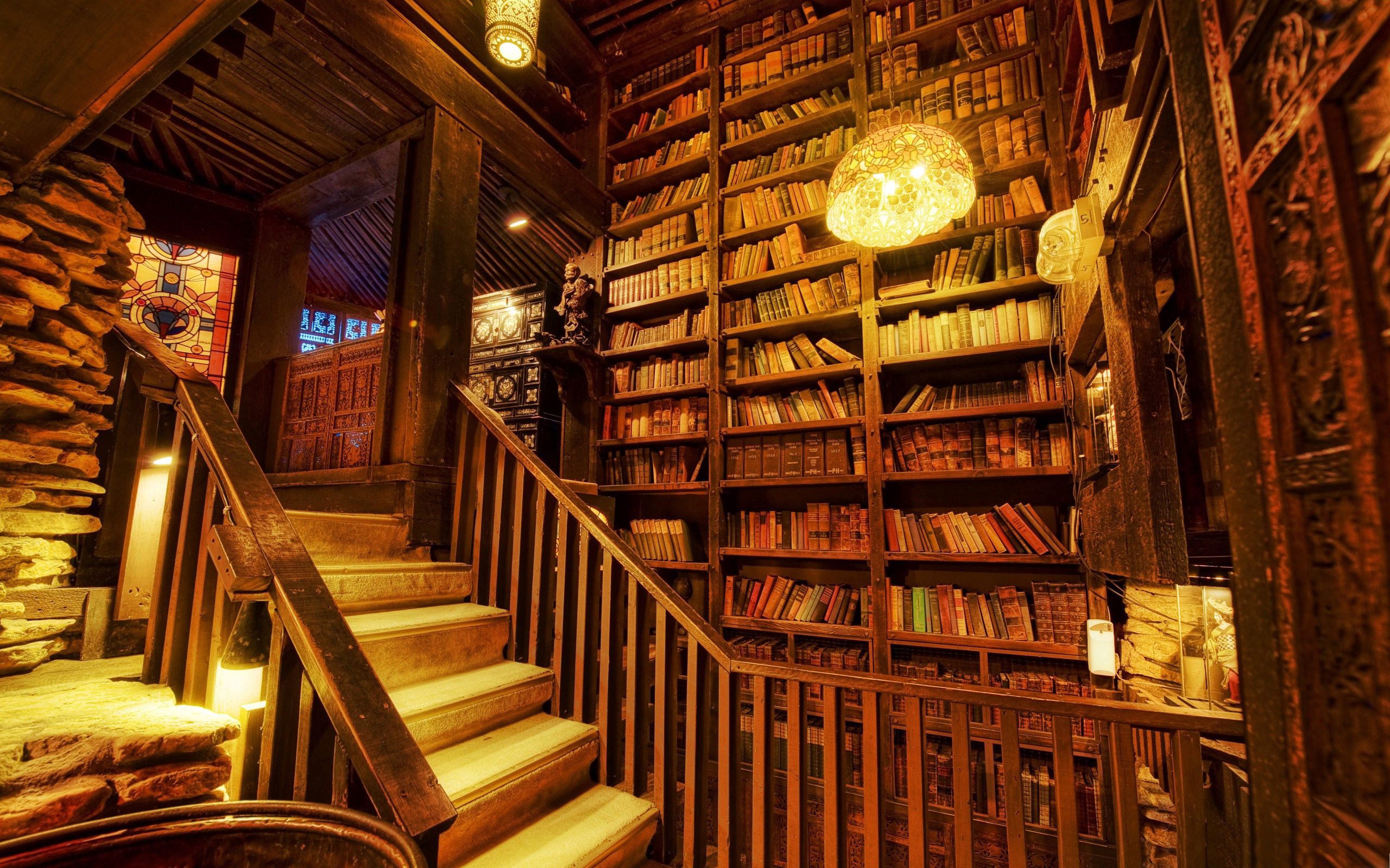 98868 скачать картинку библиотека, разное, деревянный, светлый, лестница, помещение - обои и заставки бесплатно