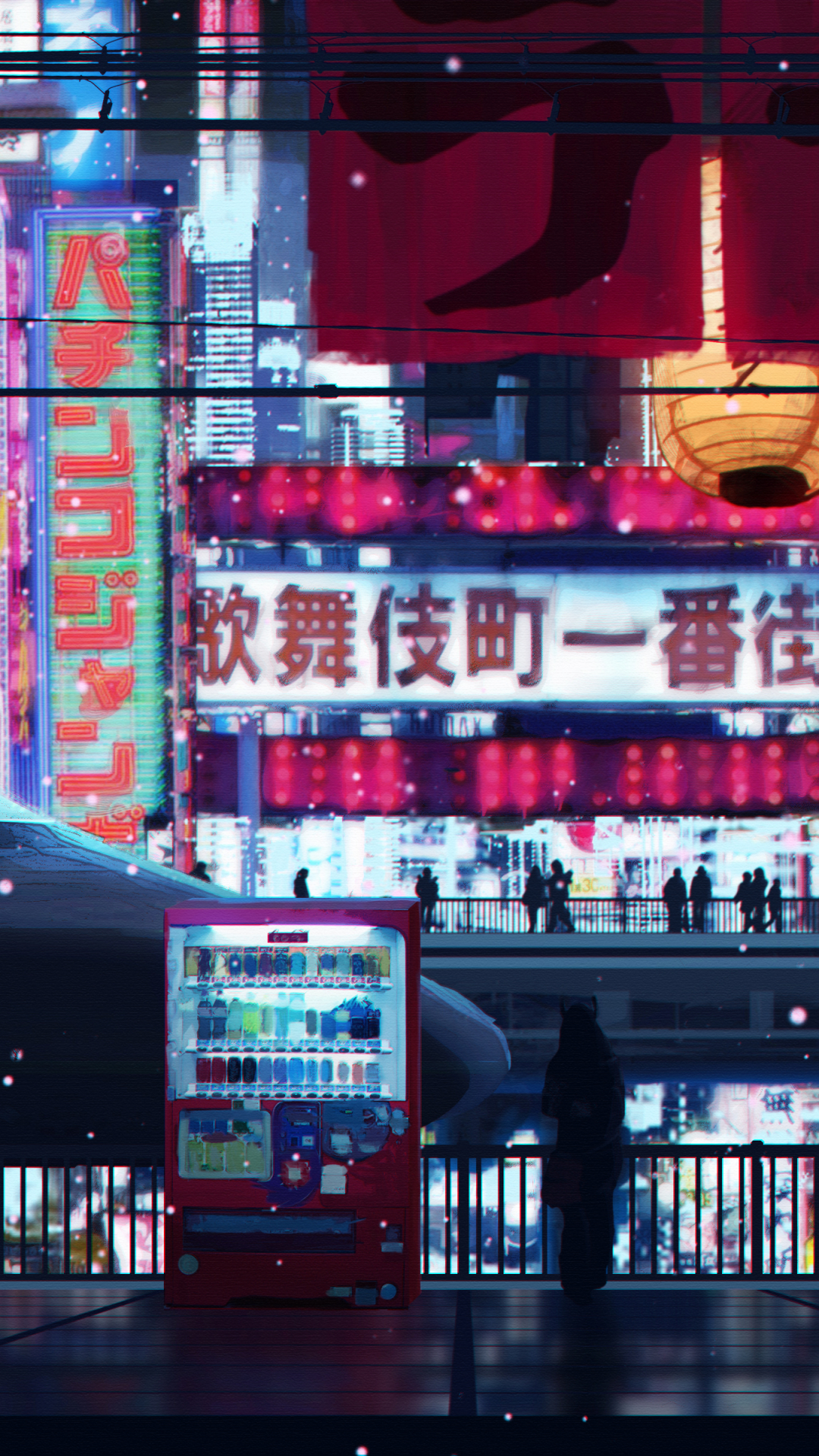 Download mobile wallpaper Anime, People, City, Street for free.