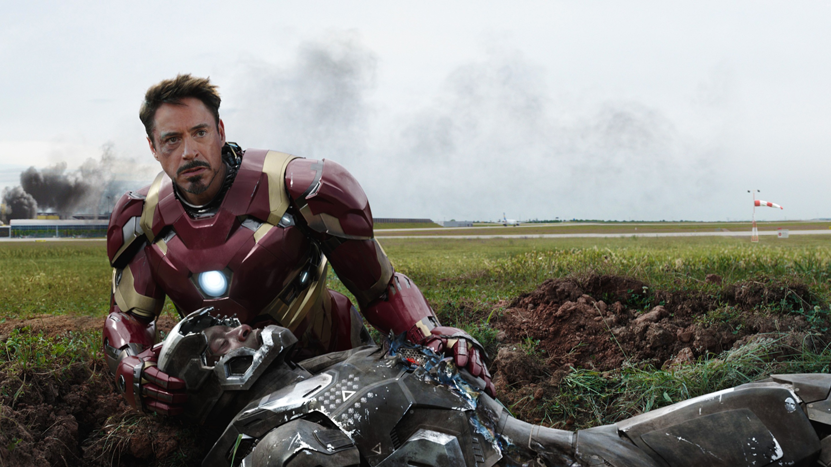 Download mobile wallpaper Iron Man, Captain America, Robert Downey Jr, Movie, War Machine, Captain America: Civil War for free.
