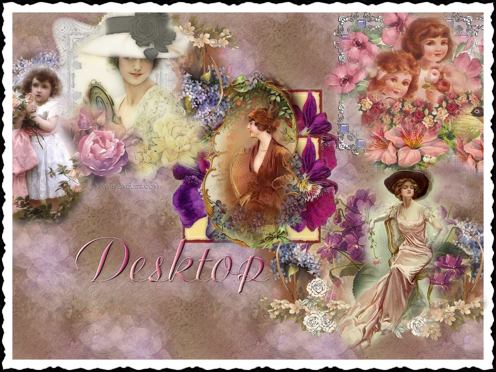Free download wallpaper Flower, Vintage, Artistic, Child, Romantic on your PC desktop