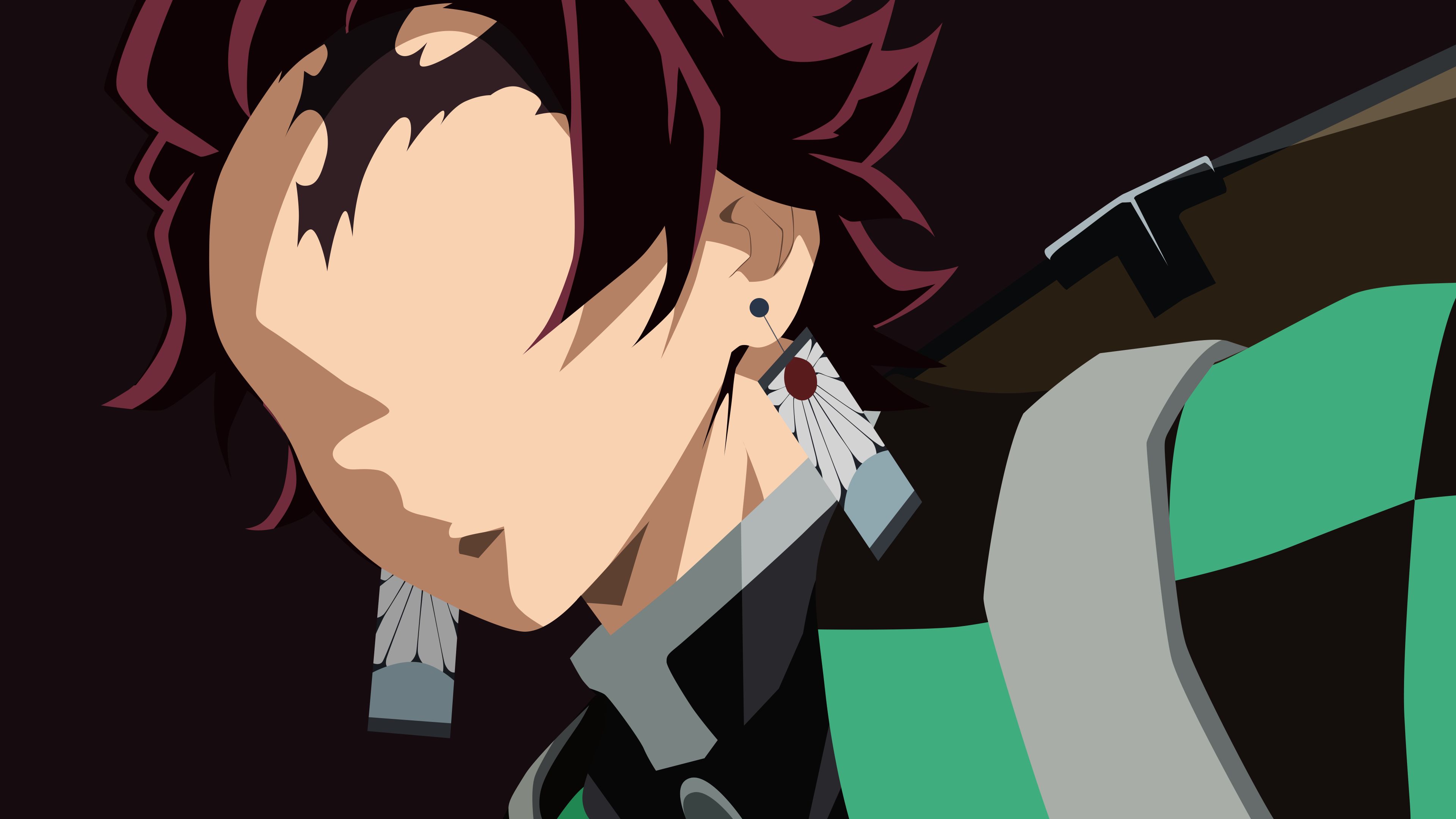 Descarga gratuita de fondo de pantalla para móvil de Animado, Minimalista, Demon Slayer: Kimetsu No Yaiba, Tanjiro Kamado.