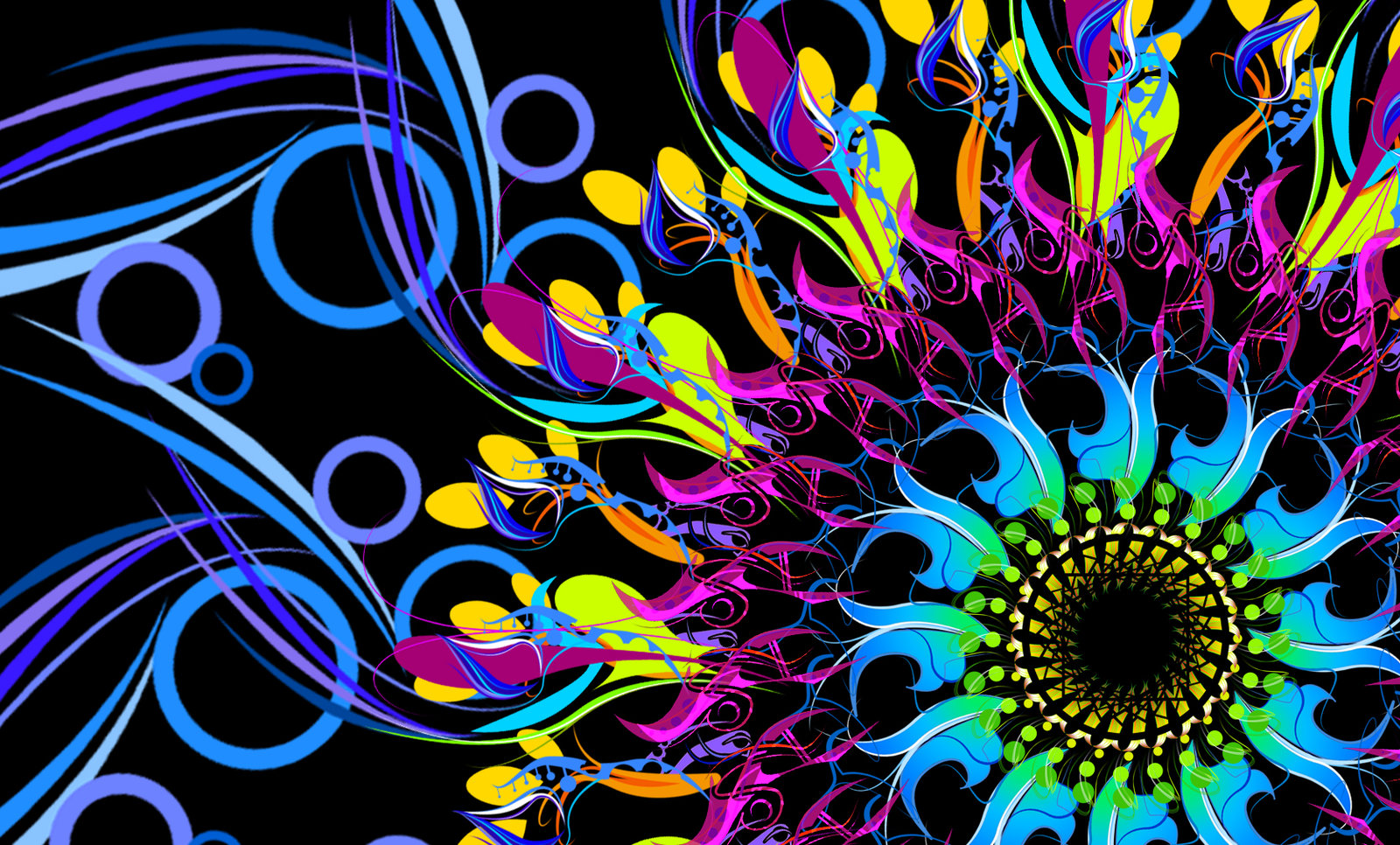 Free download wallpaper Flowers, Flower, Colors, Neon, Colorful, Artistic, Physcedelic on your PC desktop