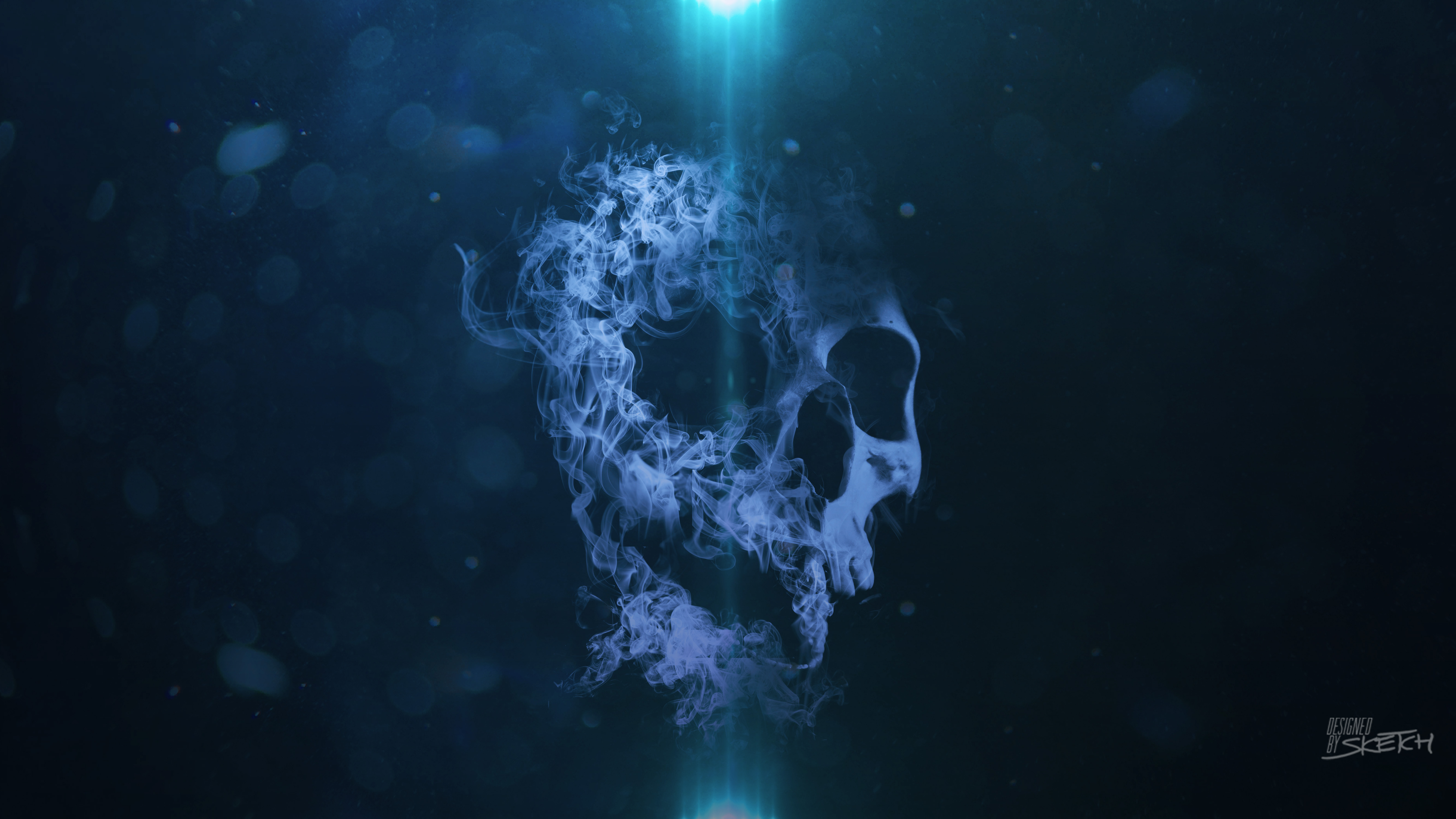 Free download wallpaper Smoke, Dark, Skull on your PC desktop