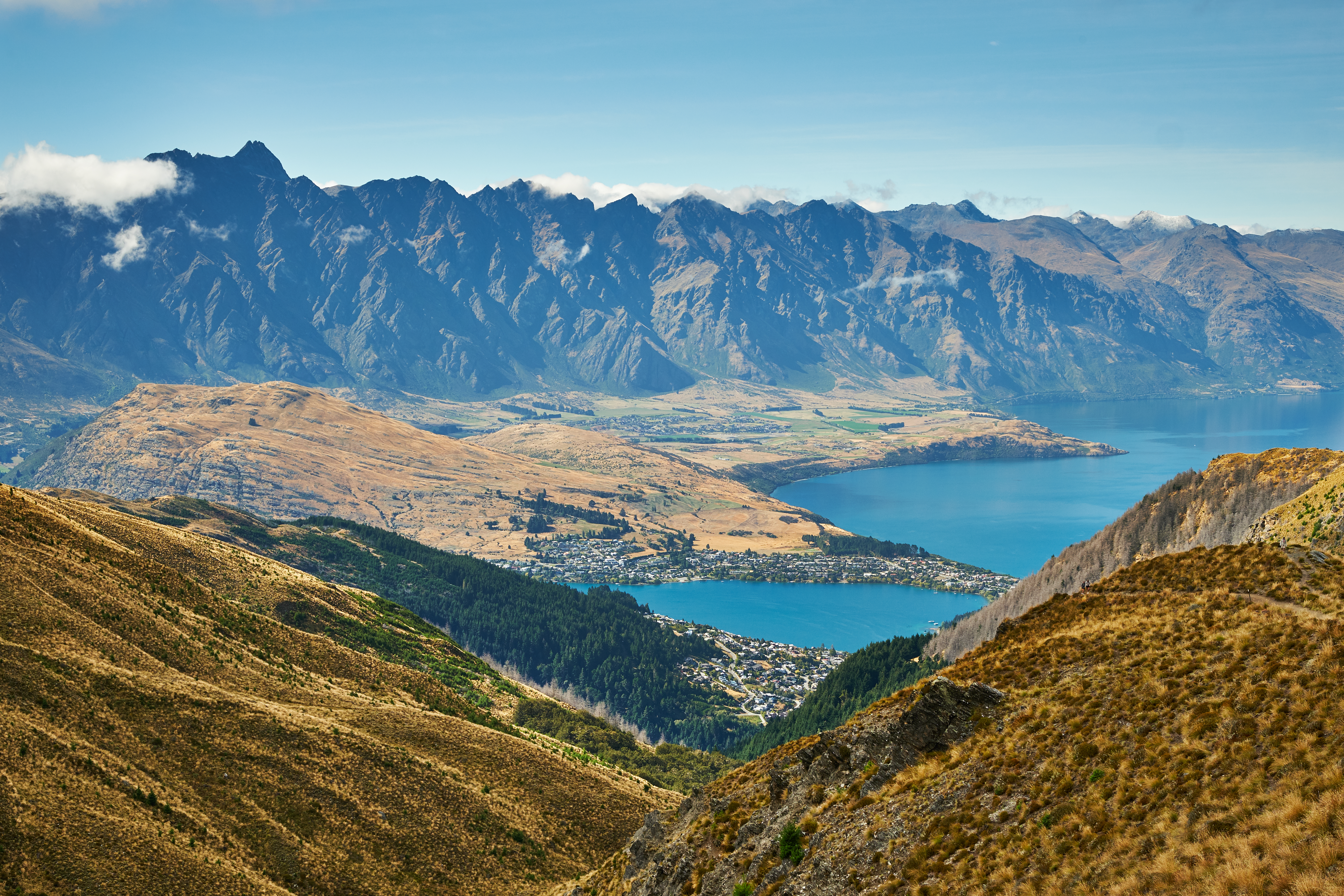 PCデスクトップに湖, 上から見る, 谷, 自然, 山脈, 風景画像を無料でダウンロード