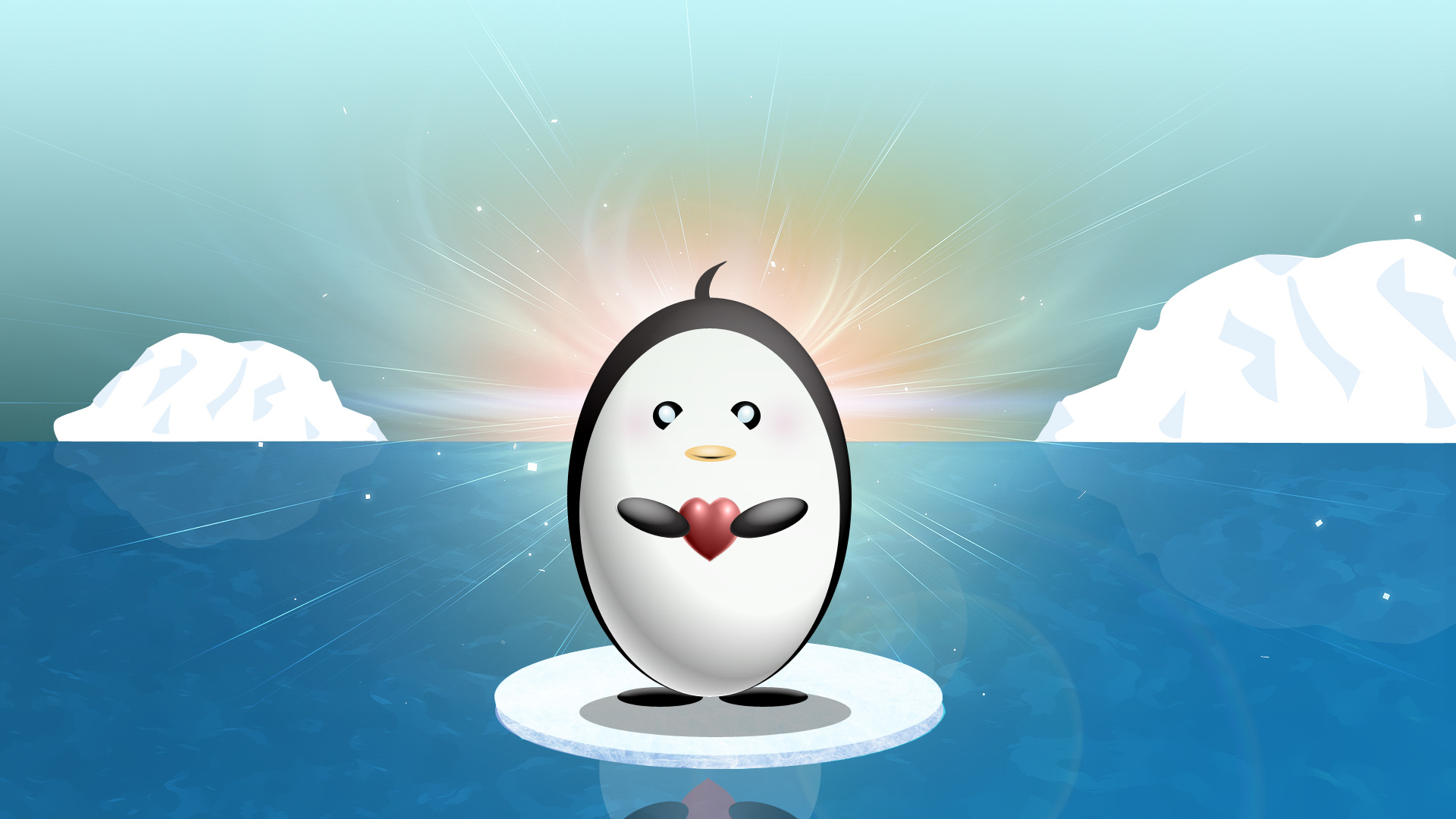 Descarga gratuita de fondo de pantalla para móvil de Animales, Artístico, Pingüino, Romántico, Parejas.