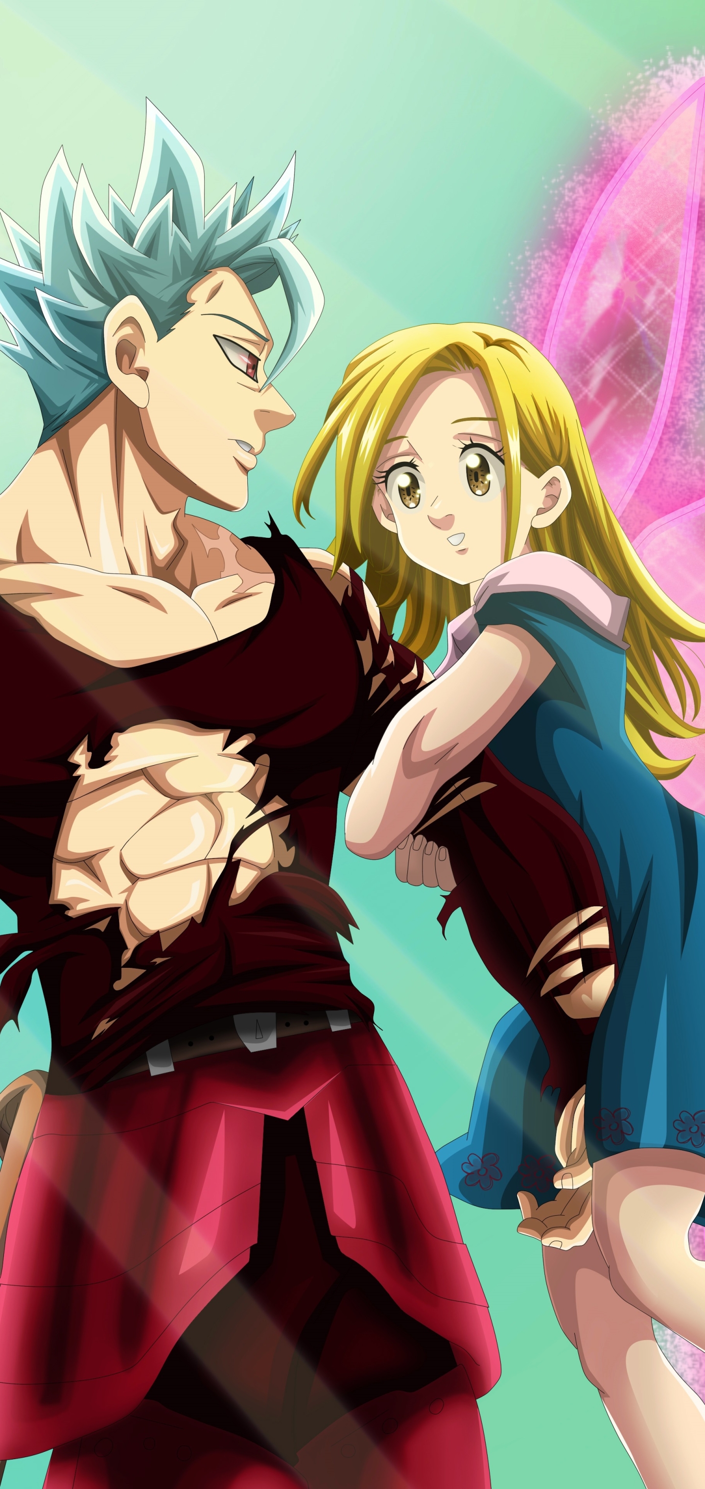 Download mobile wallpaper Anime, Blonde, The Seven Deadly Sins, Ban (The Seven Deadly Sins), Elaine (The Seven Deadly Sins) for free.