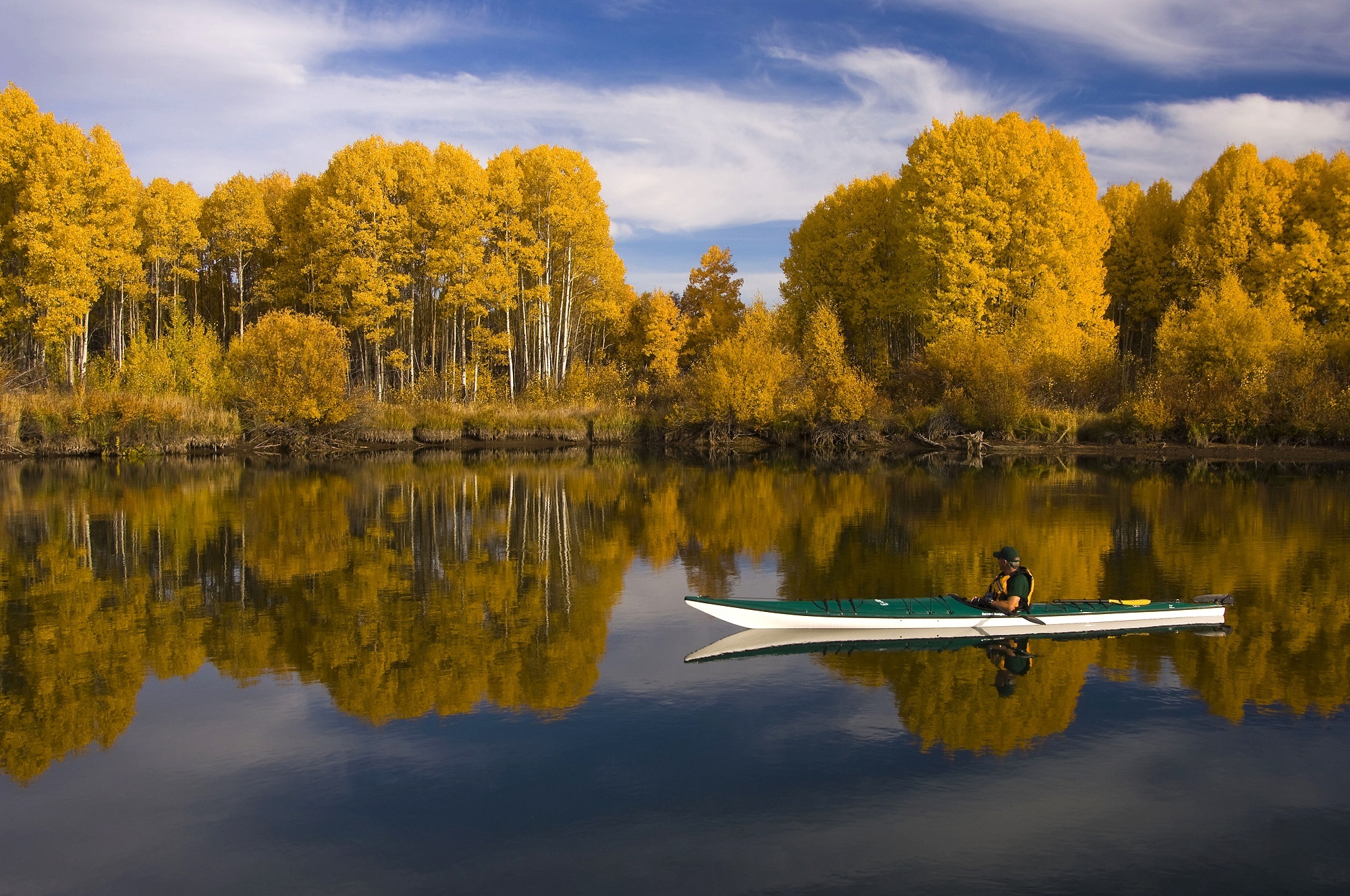 nature, photography, lake, boat, fall, kayak, reflection, tree, lakes