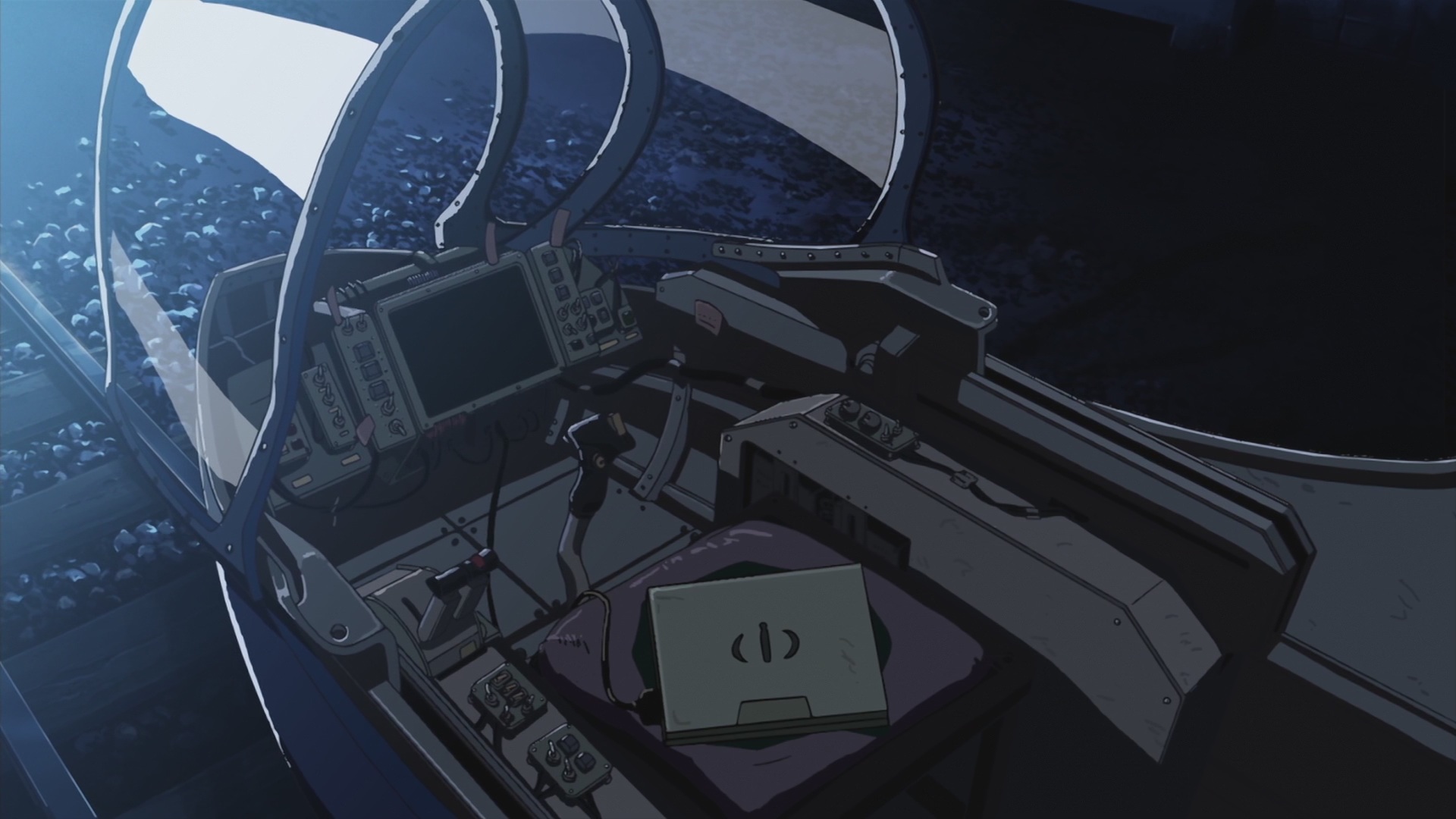 anime, the place promised in our early days, cockpit, ship