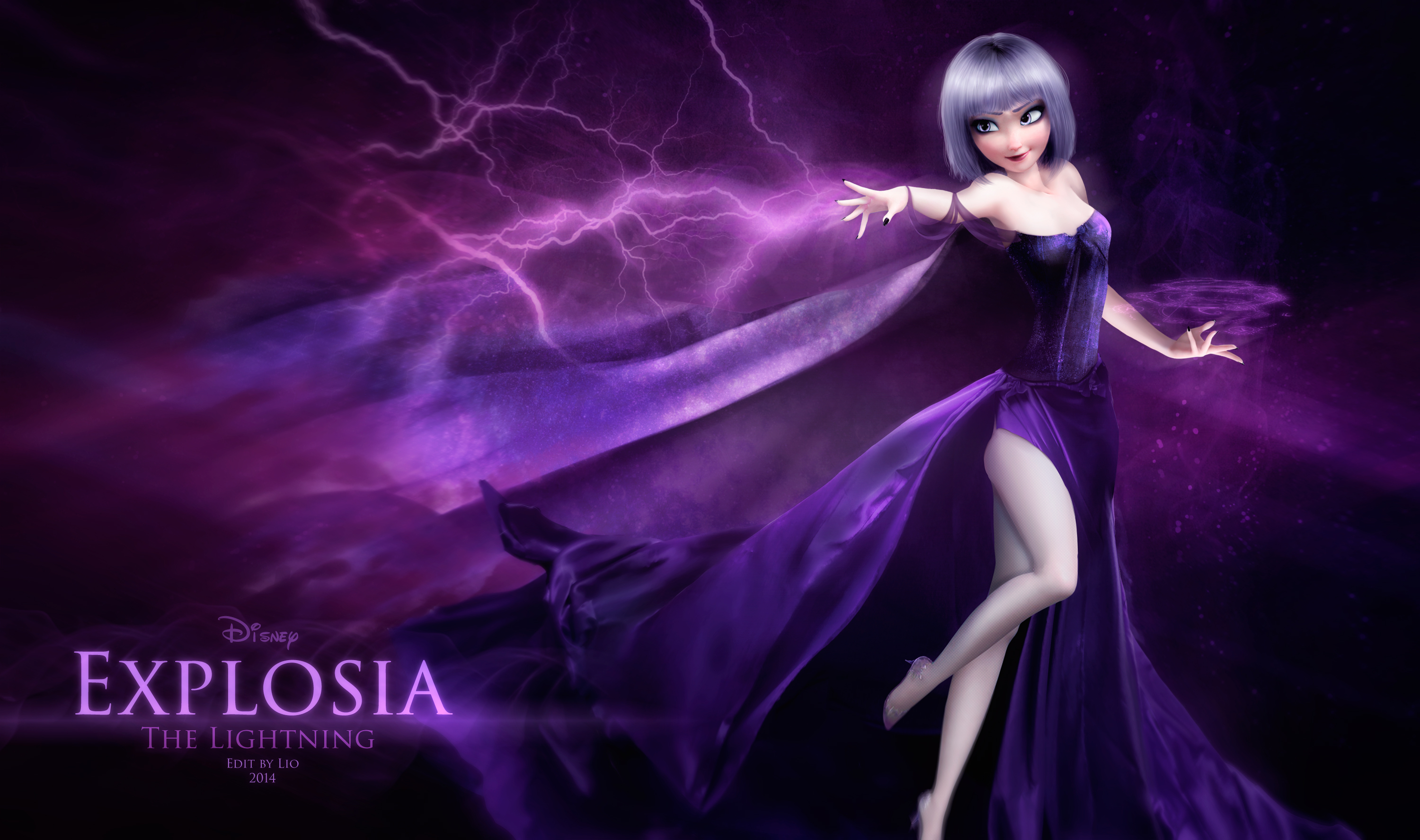Download mobile wallpaper Fantasy, Lightning, Women, Elsa (Frozen) for free.