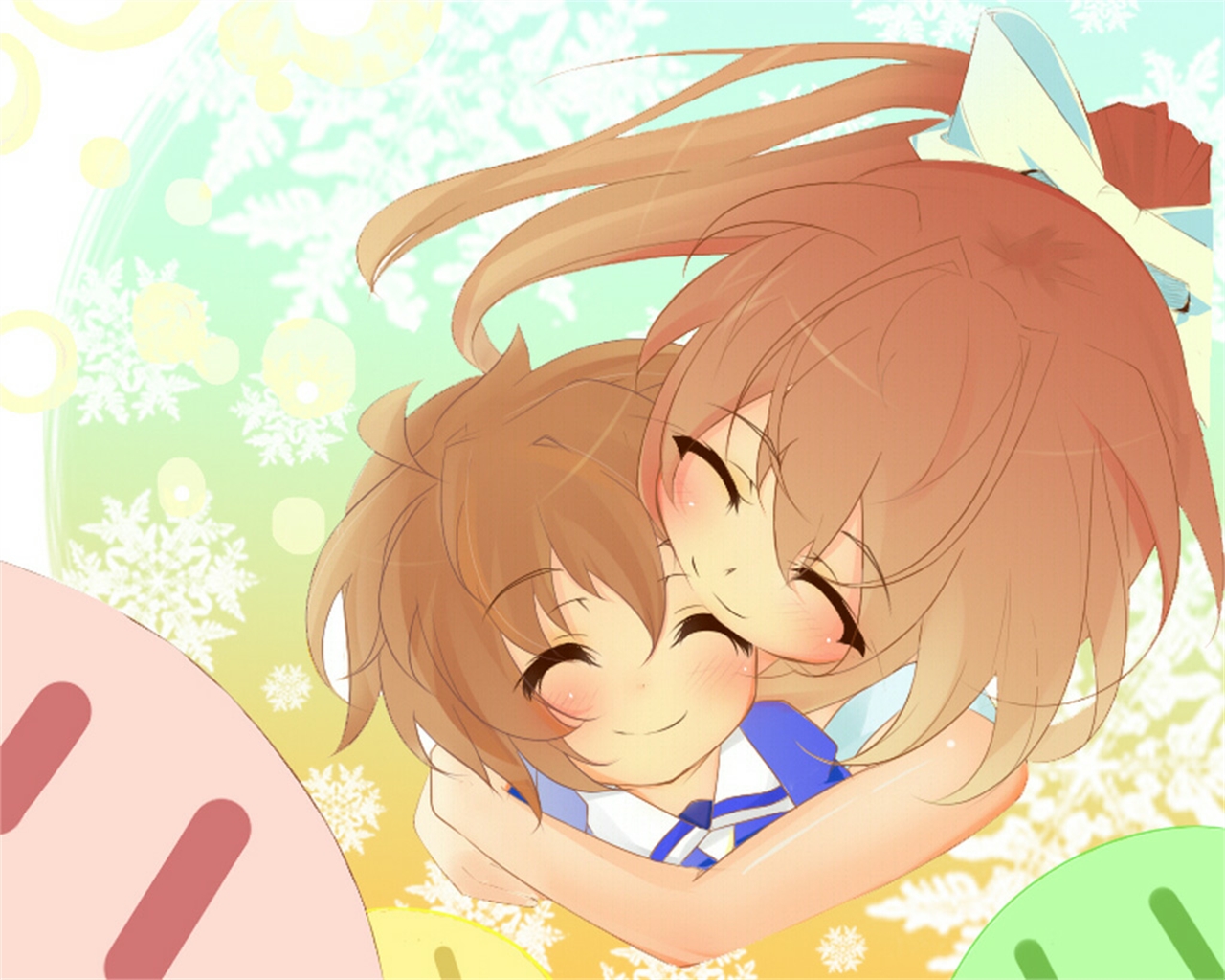 Handy-Wallpaper Animes, Clannad, Nagisa Furukawa, Ushio Okazaki kostenlos herunterladen.