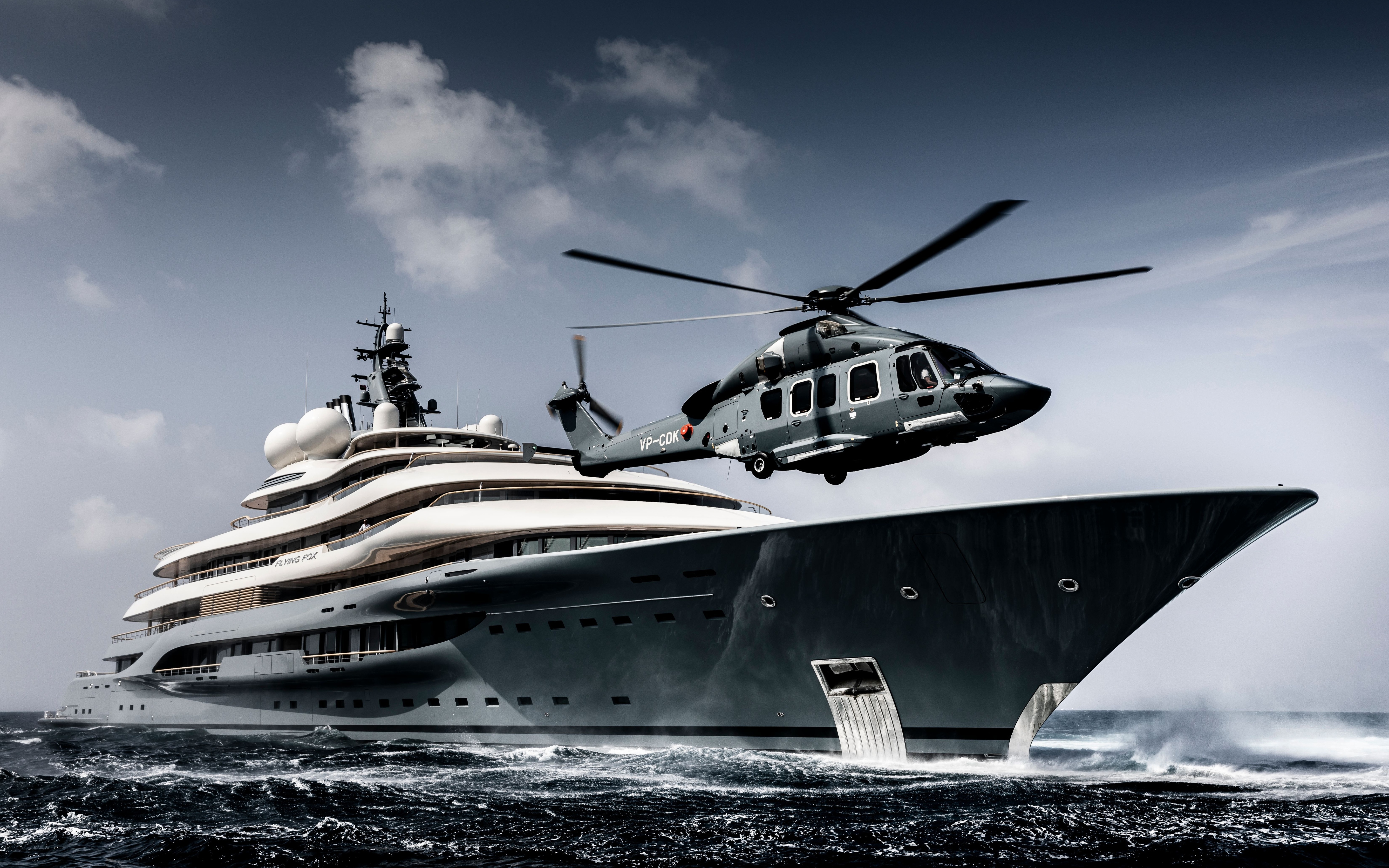 Download mobile wallpaper Boat, Yacht, Helicopter, Vehicles for free.