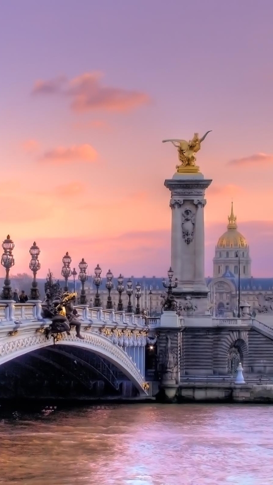 Handy-Wallpaper Paris, Frankreich, Brücke, Statue, Brücken, Menschengemacht, Pont Alexandre Iii kostenlos herunterladen.