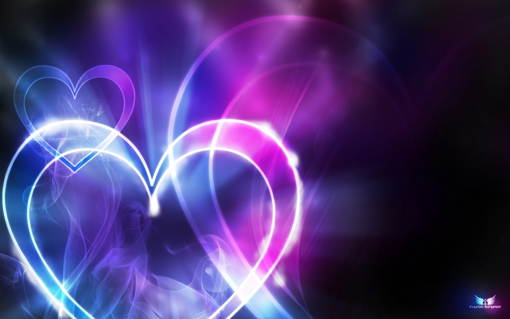 Full HD Wallpaper violet, love, holidays, background, hearts, valentine's day