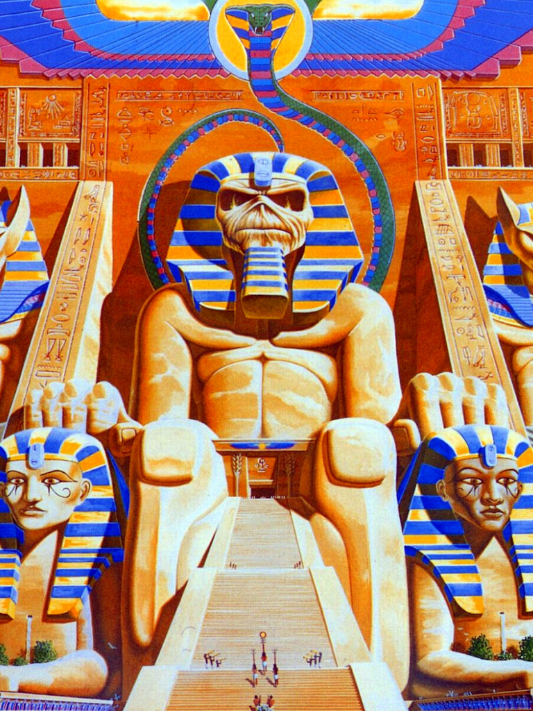 Download mobile wallpaper Music, Iron Maiden, Powerslave for free.