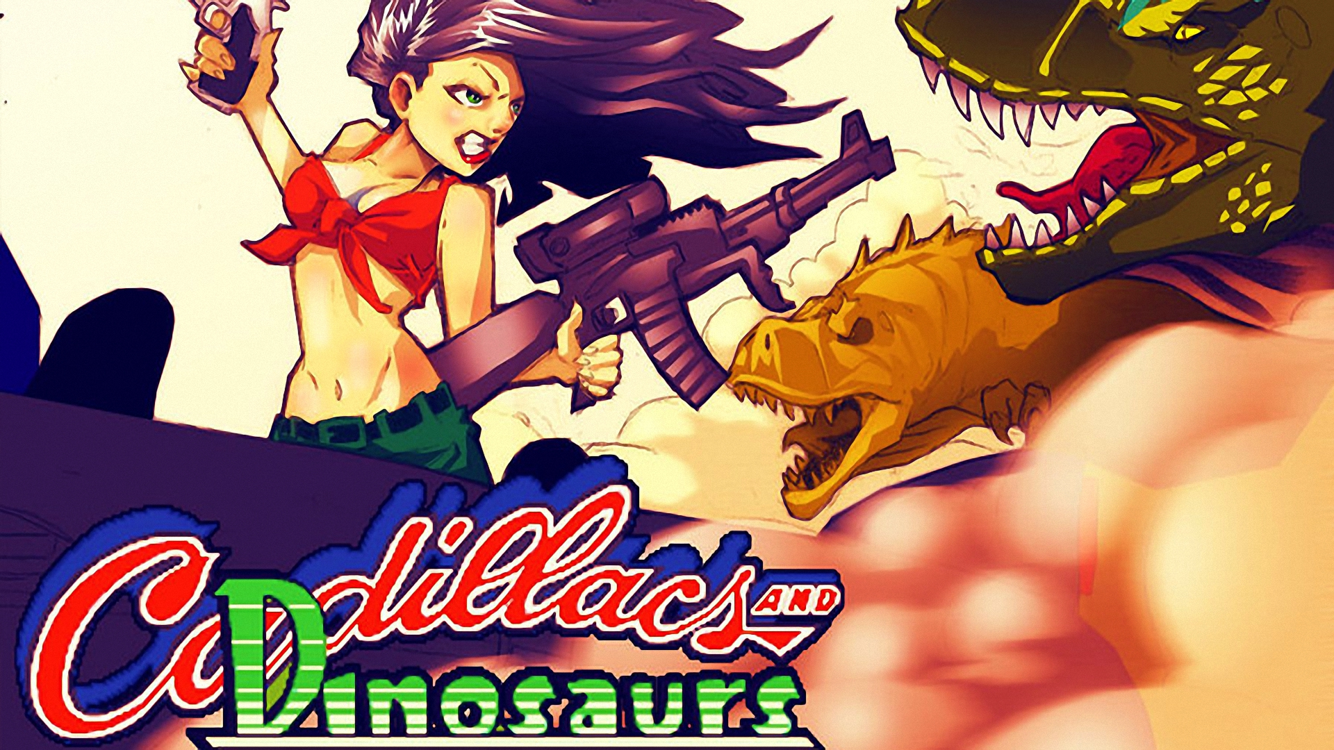 Download mobile wallpaper Dinosaurs, Video Game, Cadillacs And Dinosaurs for free.