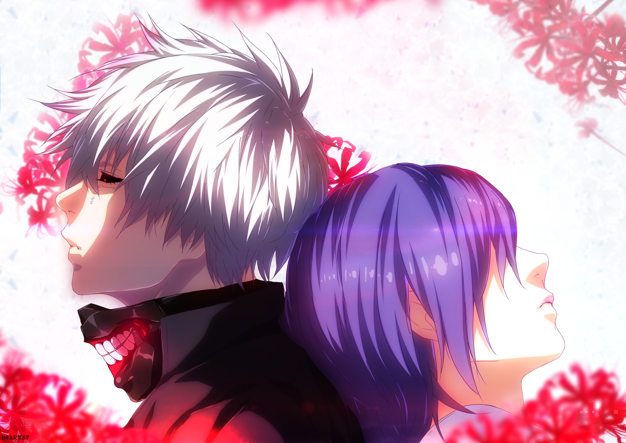 Téléchargez gratuitement l'image Animé, Ken Kaneki, Tokyo Ghoul, Touka Kirishima sur le bureau de votre PC