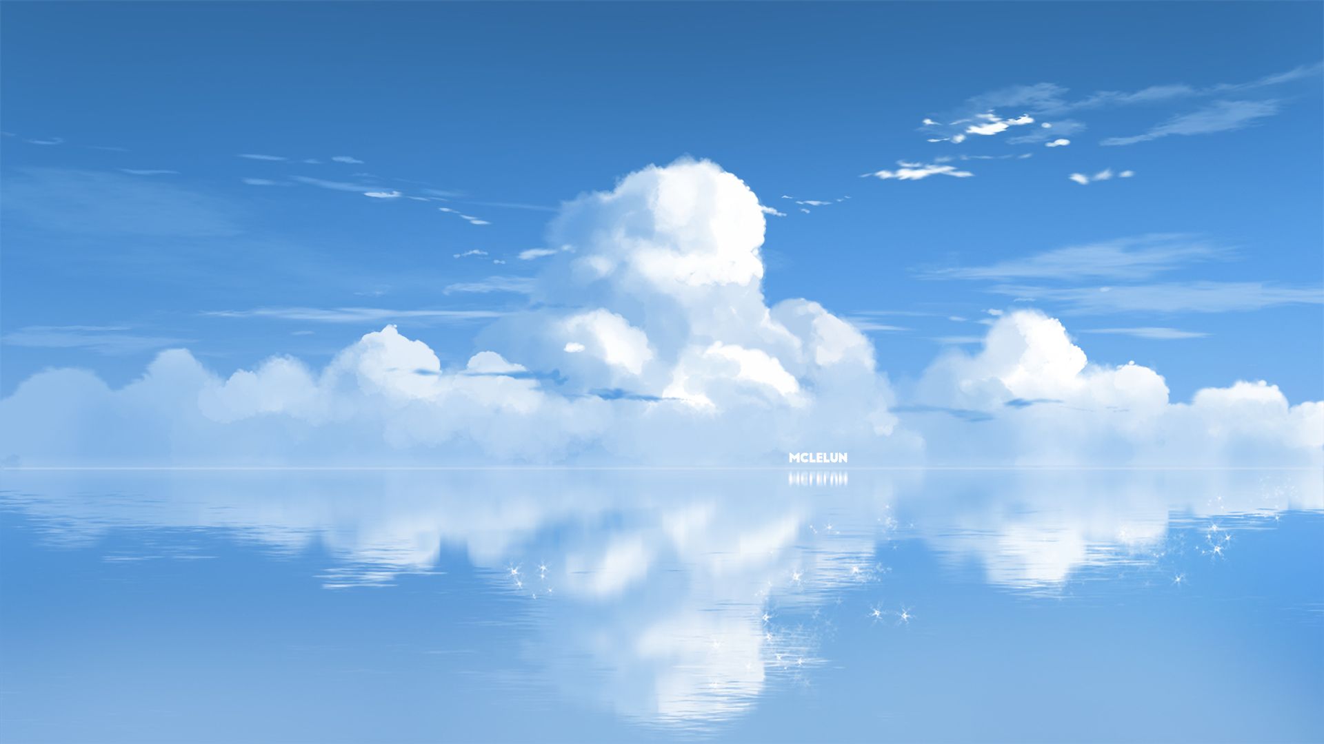 Handy-Wallpaper Wolke, Himmel, Animes kostenlos herunterladen.