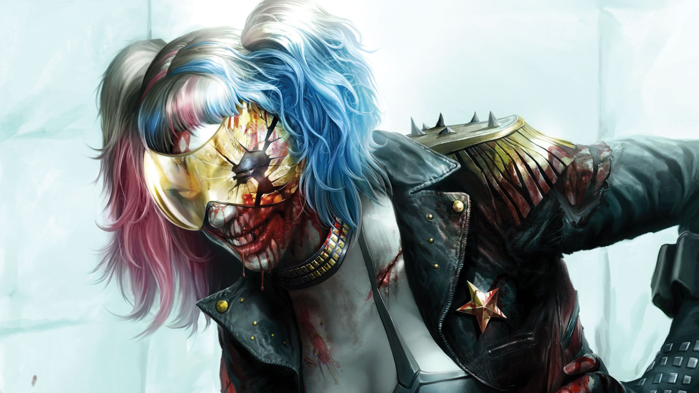 Download mobile wallpaper Blood, Comics, Harley Quinn, Dc Comics, Twintails for free.