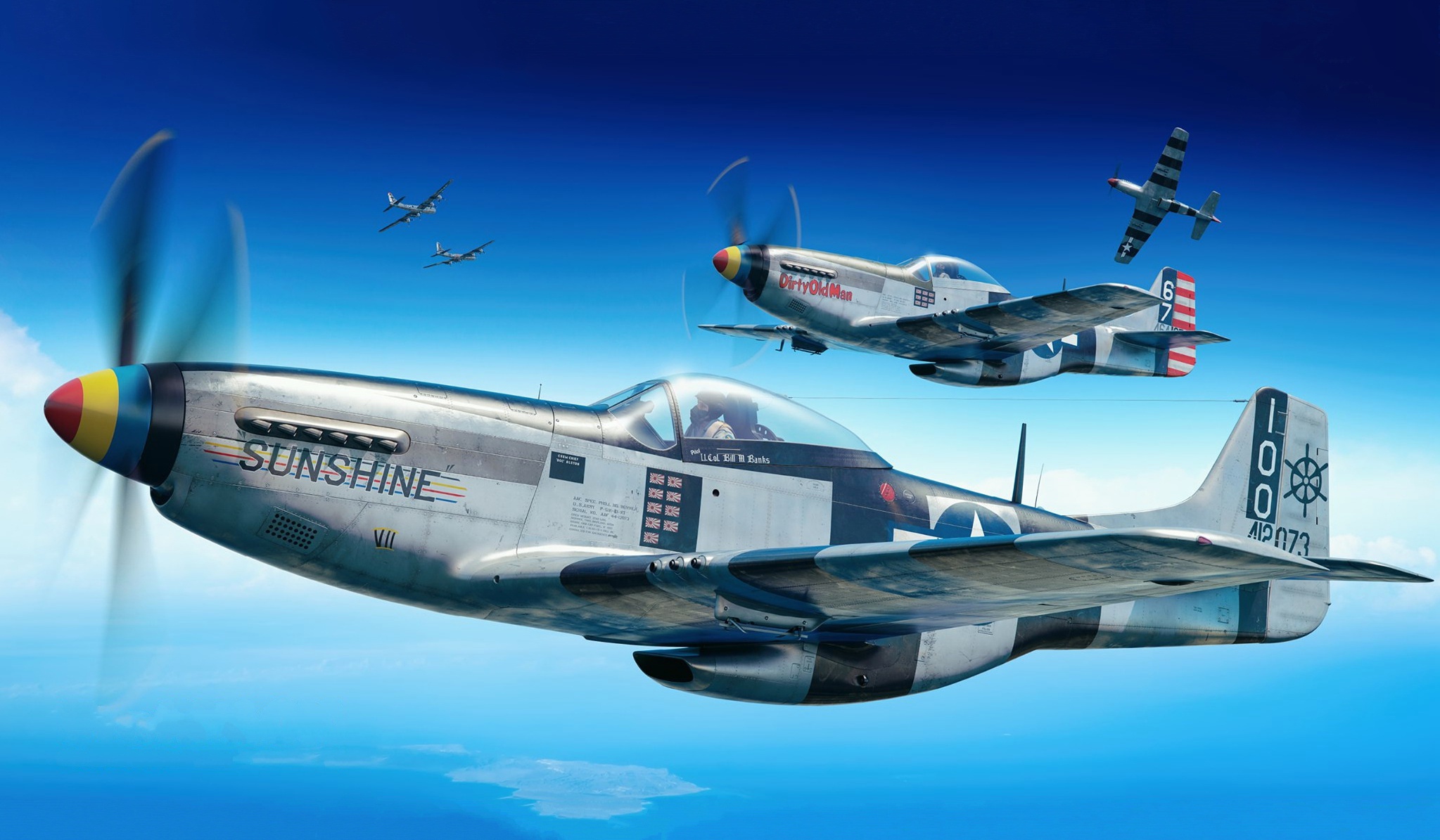 Laden Sie das Militär, Kampfflugzeug, Nordamerikanischer P 51 Mustang, Militärflugzeug-Bild kostenlos auf Ihren PC-Desktop herunter