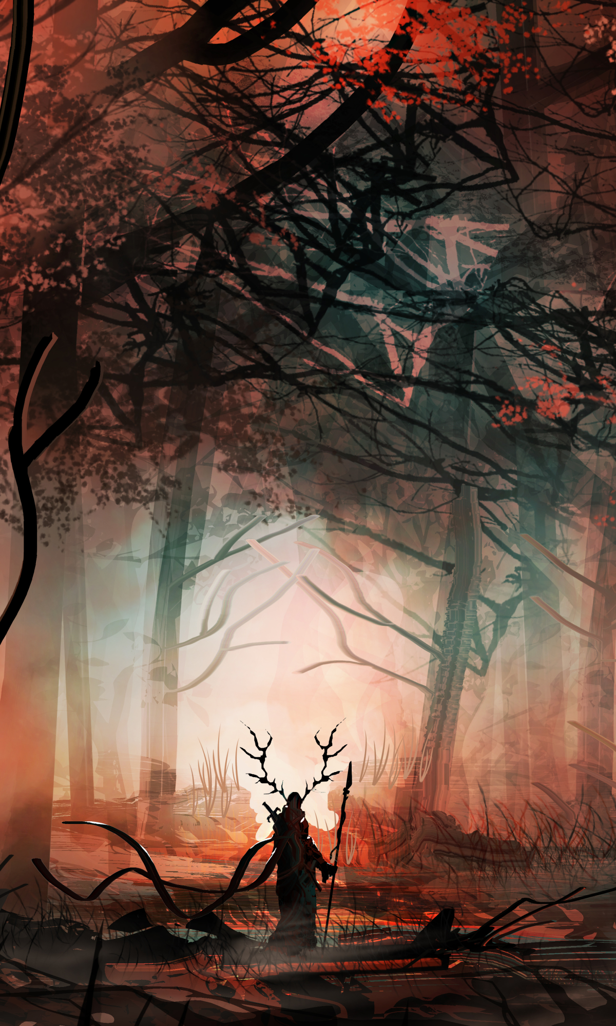 Download mobile wallpaper Fantasy, Forest, Shaman for free.