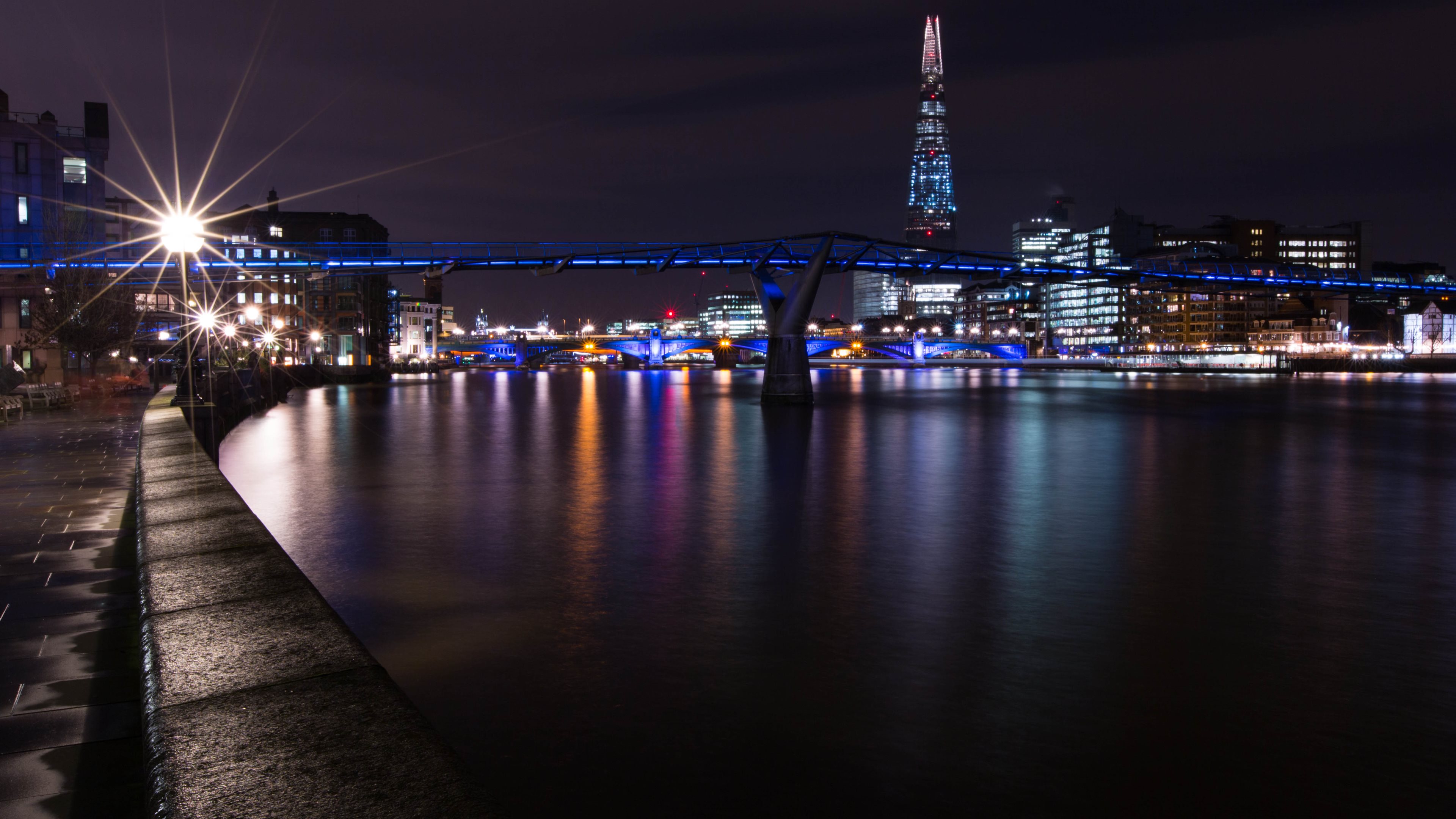 Free download wallpaper Cities, Night, London, Man Made on your PC desktop