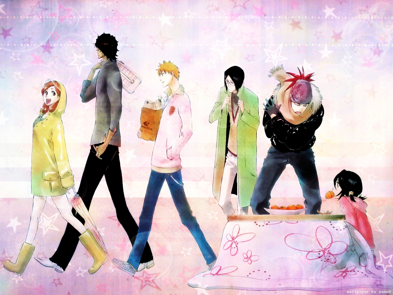 Baixar papel de parede para celular de Uryu Ishida, Yasutora Sado, Renji Abarai, Orihime Inoue, Rukia Kuchiki, Alvejante, Ichigo Kurosaki, Anime gratuito.