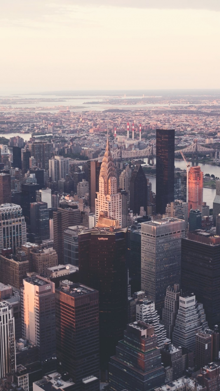 Скачать картинку Города, Архитектура, Город, Здание, Панорама, Нью Йорк, Строительство, Сделано Человеком в телефон бесплатно.