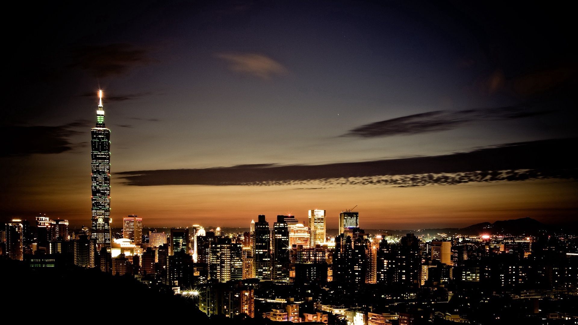 Free download wallpaper View From Above, Shine, Cities, City, Light, Night on your PC desktop