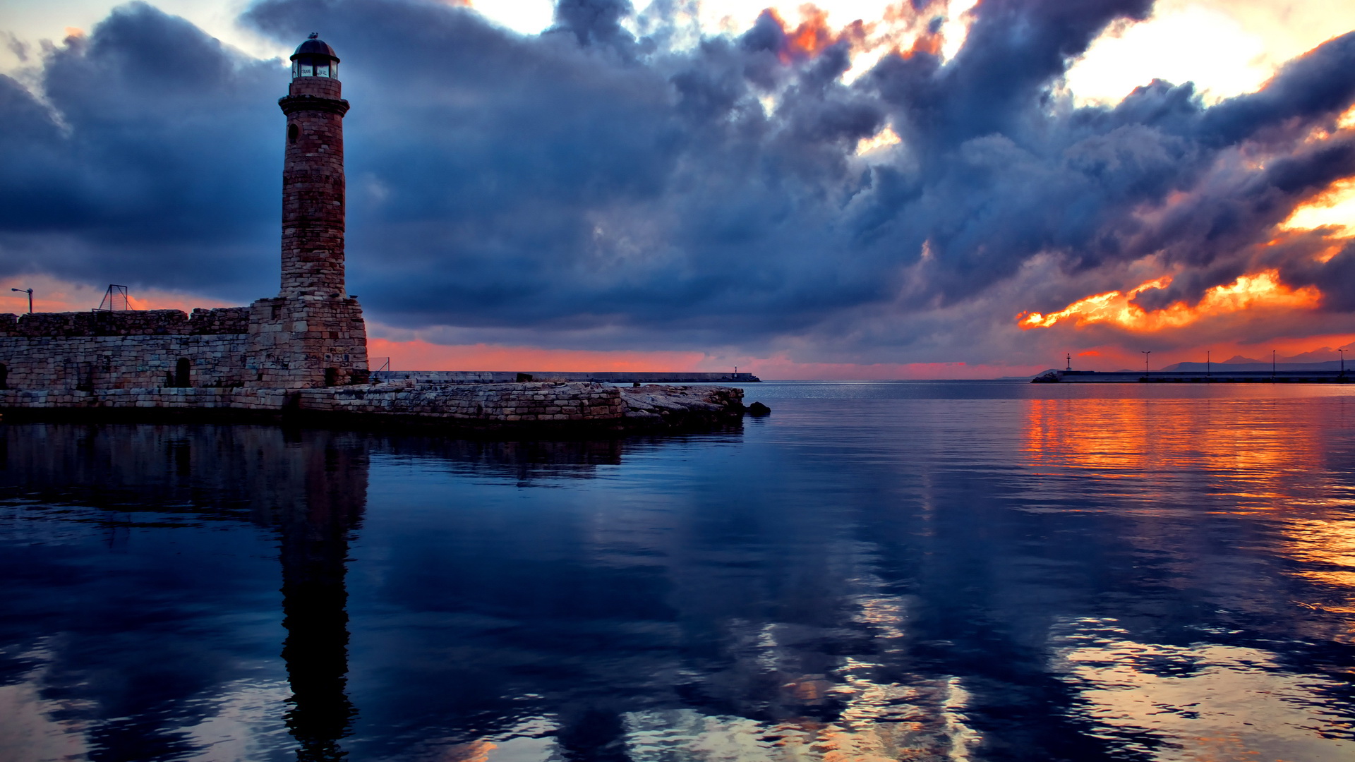 Baixe gratuitamente a imagem Pôr Do Sol, Farol, Feito Pelo Homem na área de trabalho do seu PC