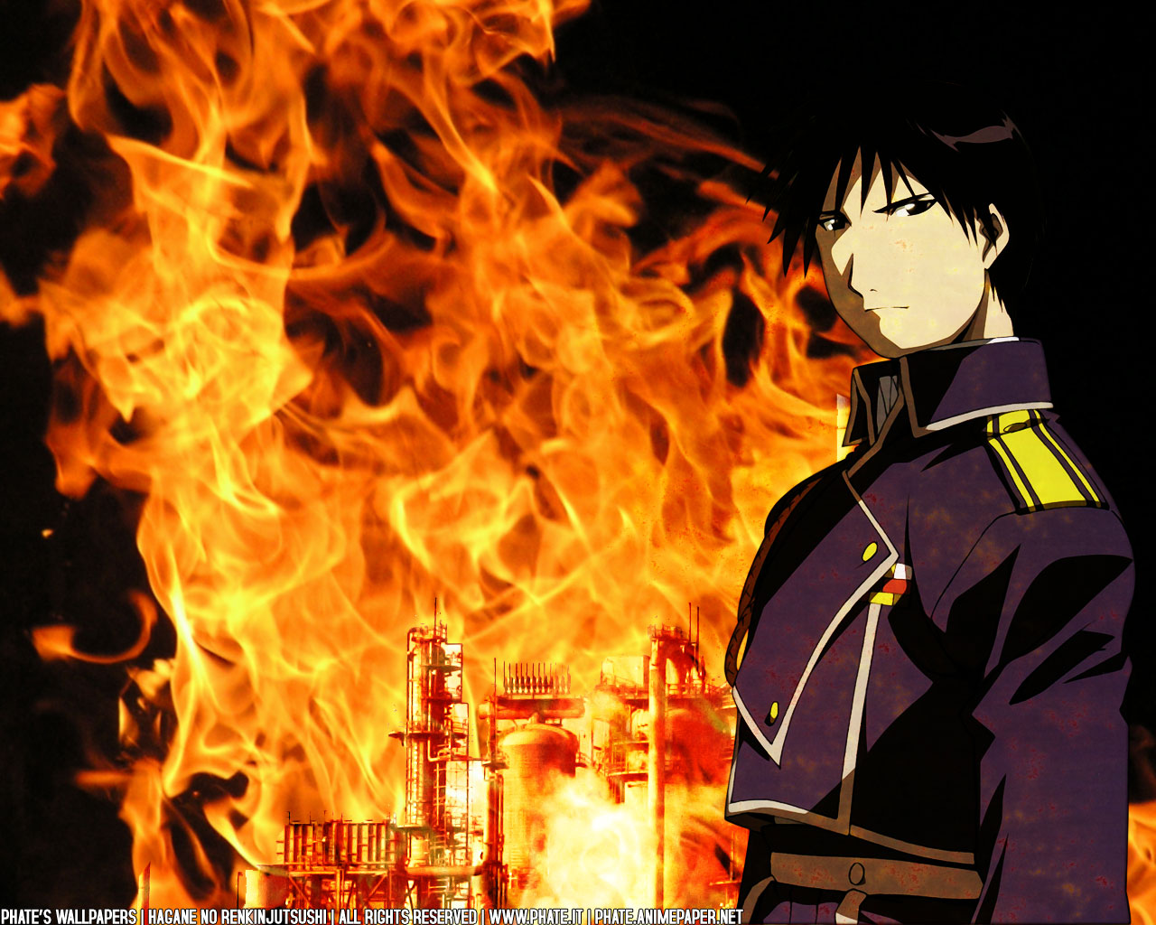 Laden Sie das Feuer, Fullmetal Alchemist, Animes, Roy Mustang-Bild kostenlos auf Ihren PC-Desktop herunter