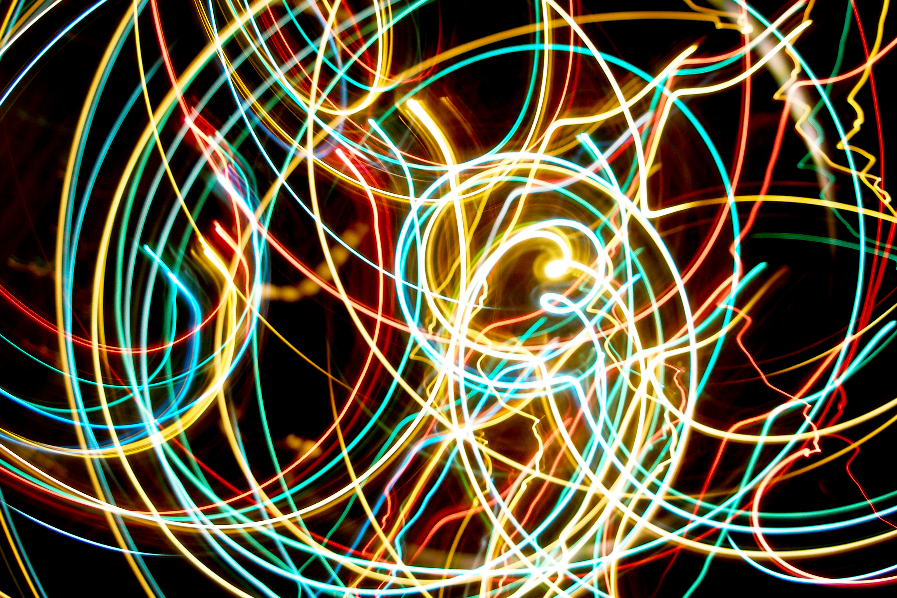 beams, lines, abstract, shine, light, rays, neon, swirling, involute HD wallpaper