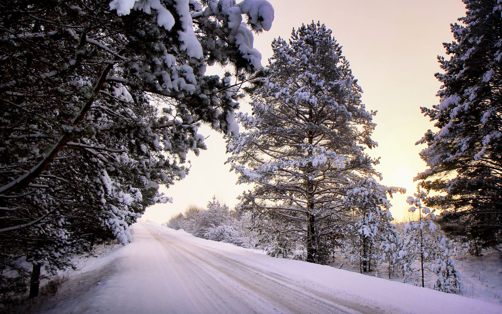 Free download wallpaper Winter, Road, Man Made on your PC desktop