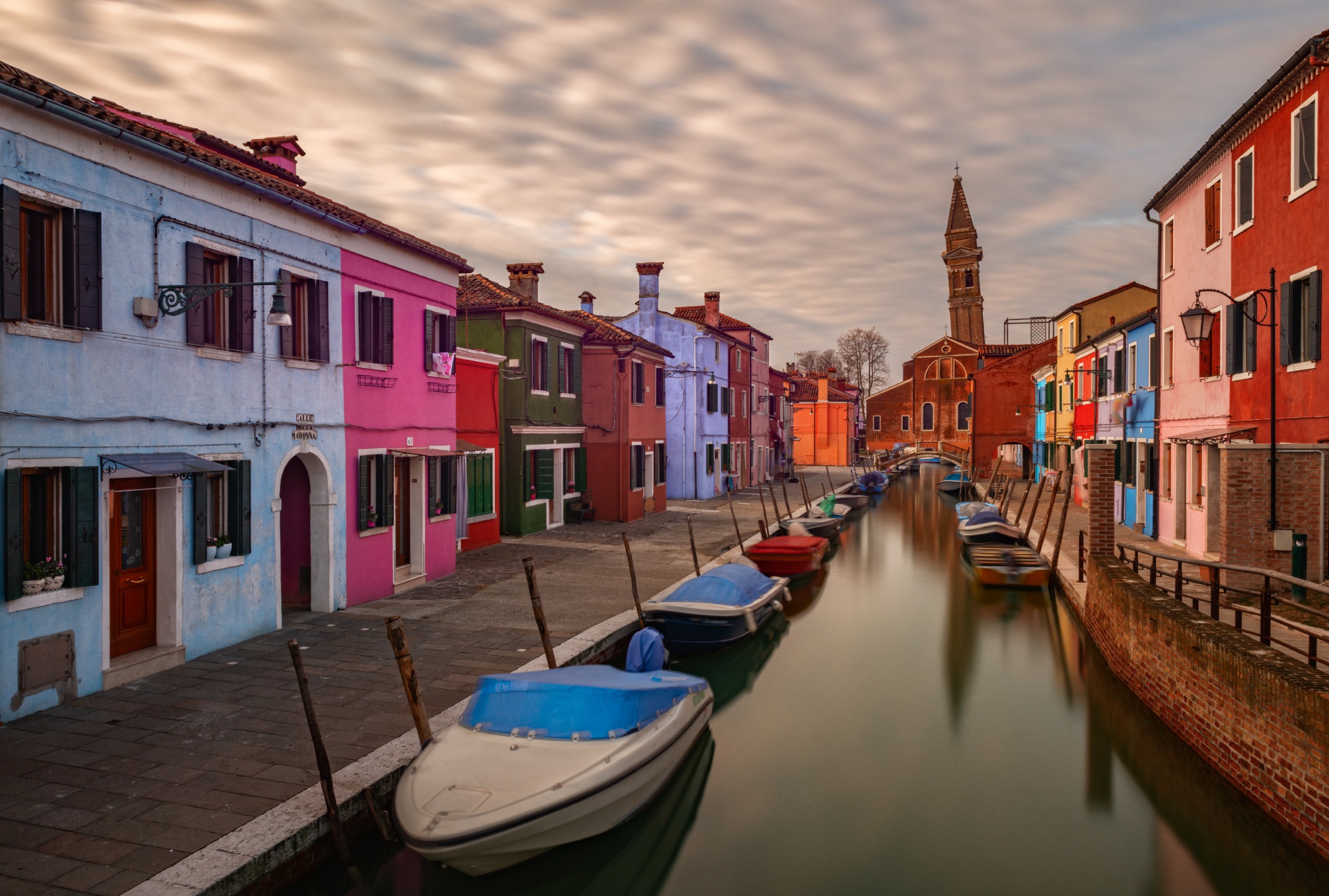 Free download wallpaper Italy, Town, Man Made, Canal, Burano, Towns on your PC desktop