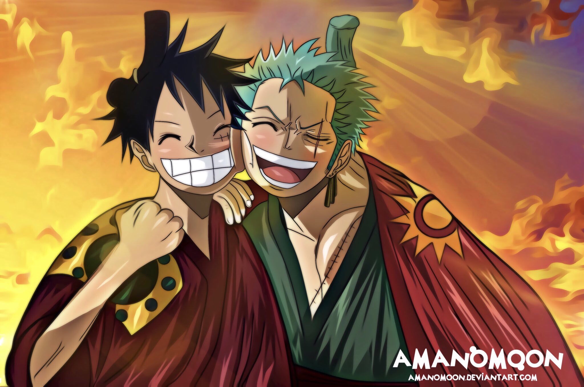 Descarga gratuita de fondo de pantalla para móvil de Animado, One Piece, Roronoa Zoro, Monkey D Luffy.