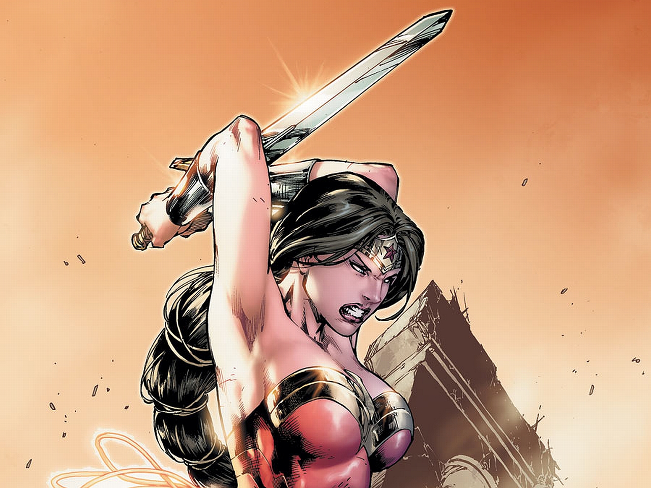 Handy-Wallpaper Comics, Wonderwoman kostenlos herunterladen.