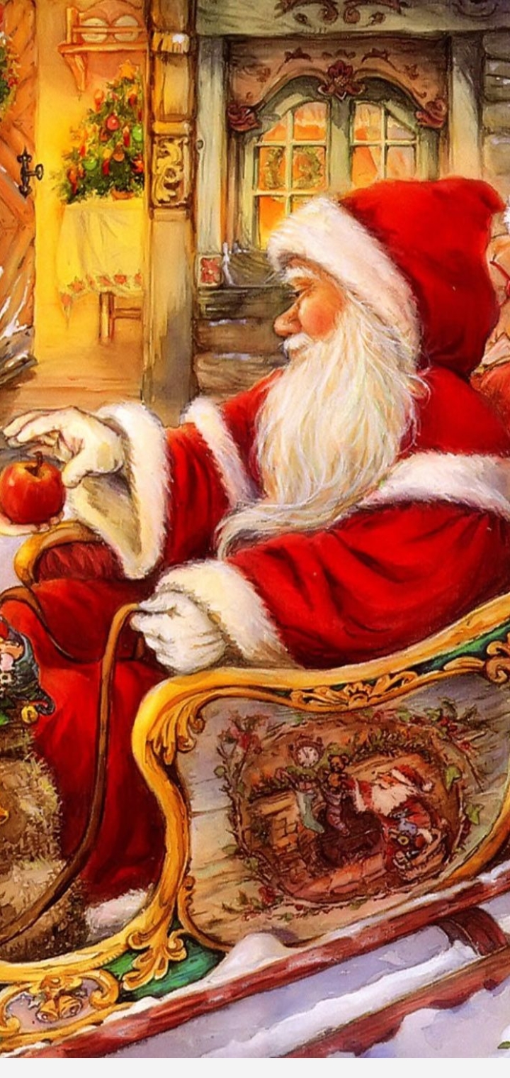 Скачать картинку Рождество, Праздничные, Санта в телефон бесплатно.
