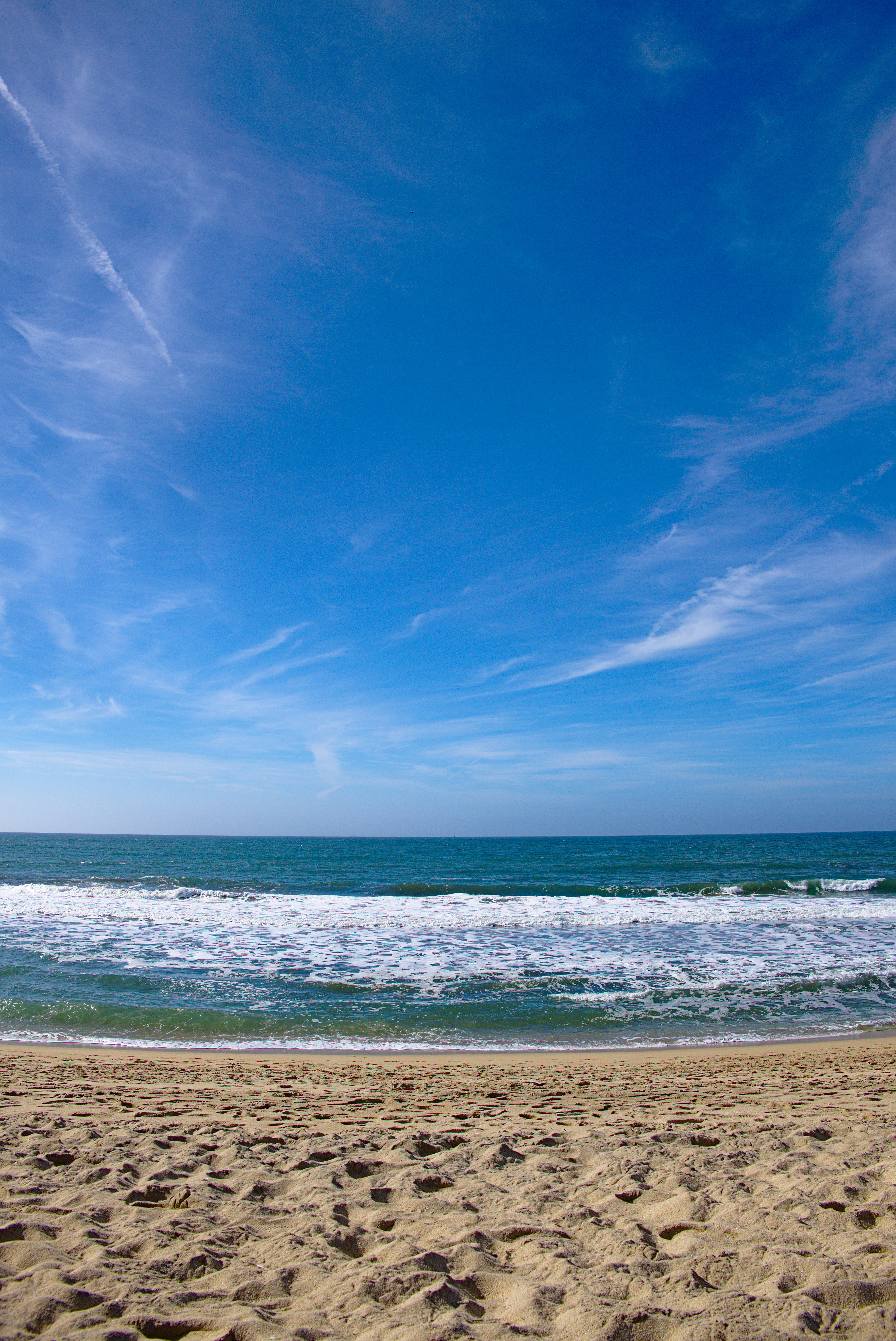 sky, sand, nature, sea, horizon, coast Panoramic Wallpaper