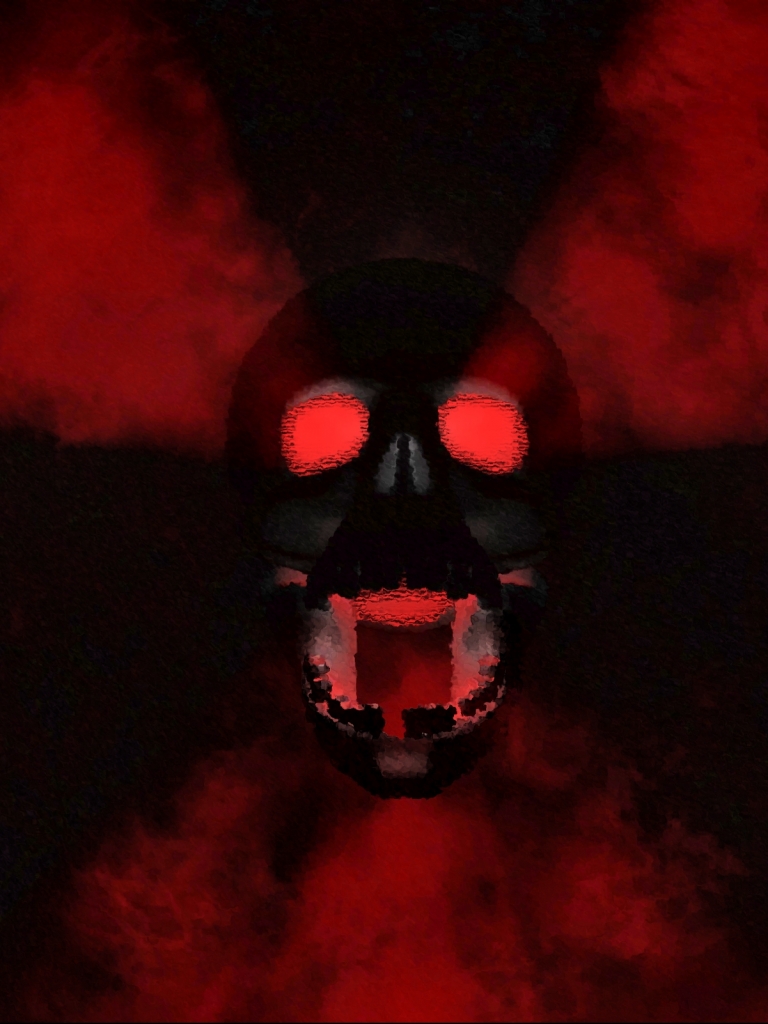 Download mobile wallpaper Dark, Skull for free.