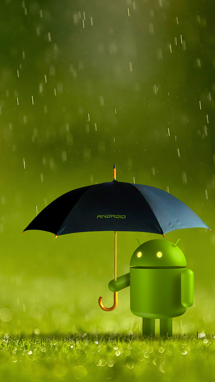 1359423 скачать обои робот, андроид, технологии, android (операционная система), зонтики, зонтик - заставки и картинки бесплатно