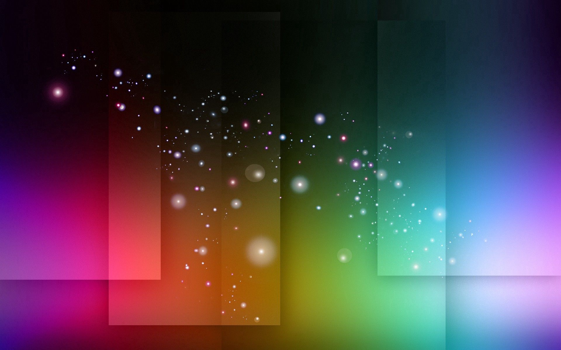 abstract, glare, multicolored, motley, stains, spots, squares Desktop Wallpaper