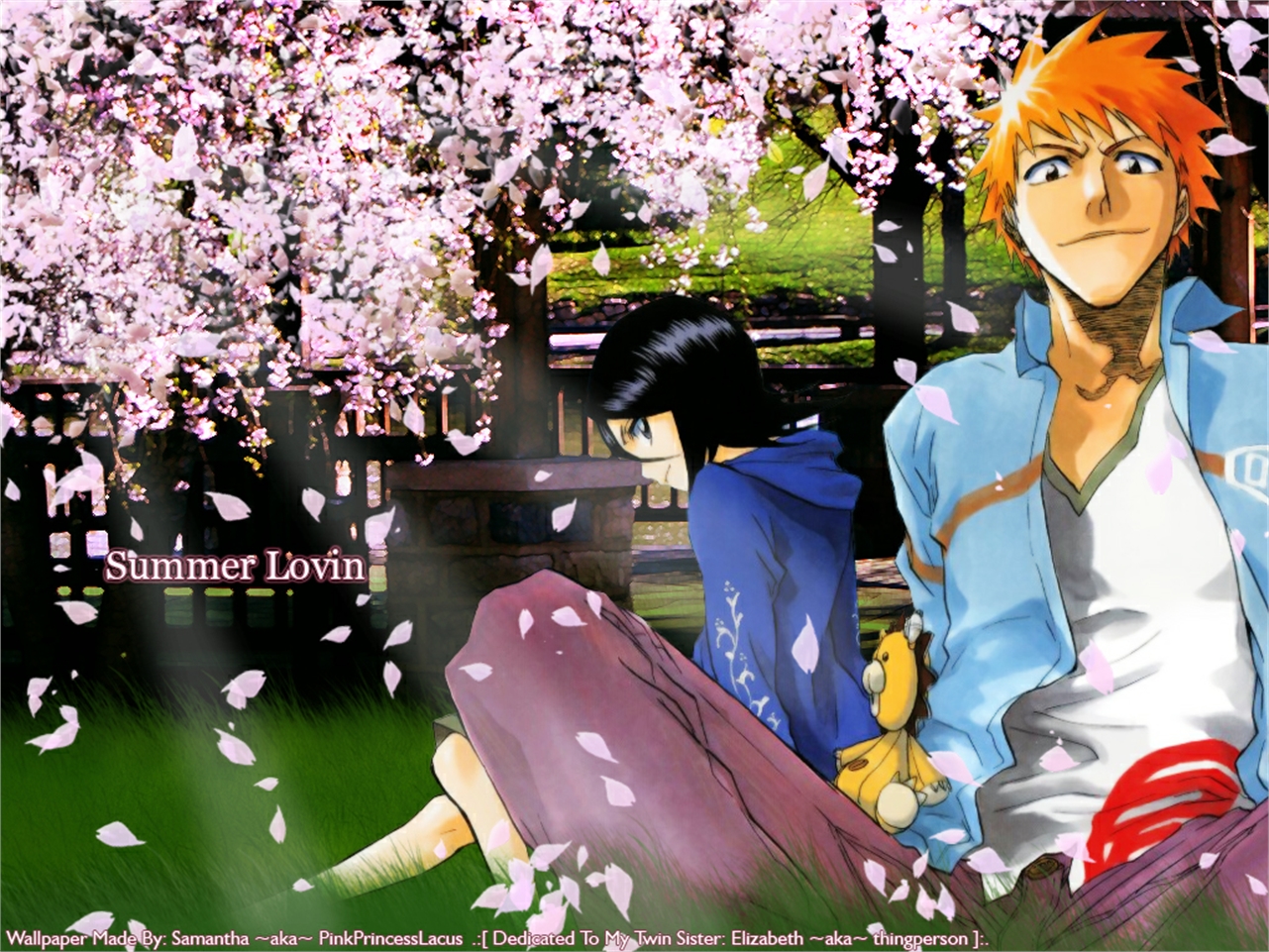 Handy-Wallpaper Bleach, Rukia Kuchiki, Animes, Ichigo Kurosaki kostenlos herunterladen.