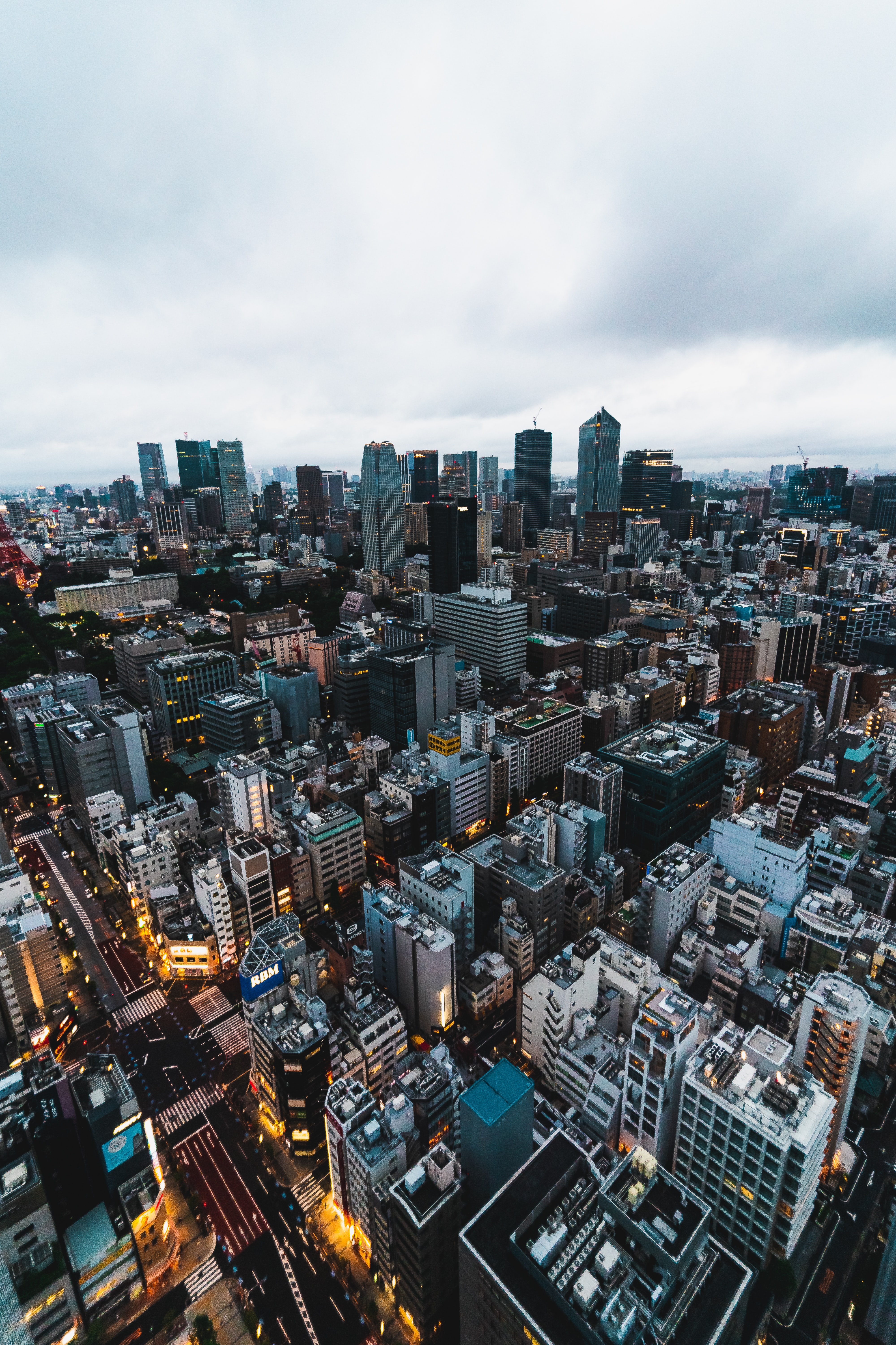 106280 télécharger le fond d'écran villes, l'architecture, ville, imeuble, bâtiment, vue d'en haut, vue d’en haut, mégalopole, japon, tokyo - économiseurs d'écran et images gratuitement