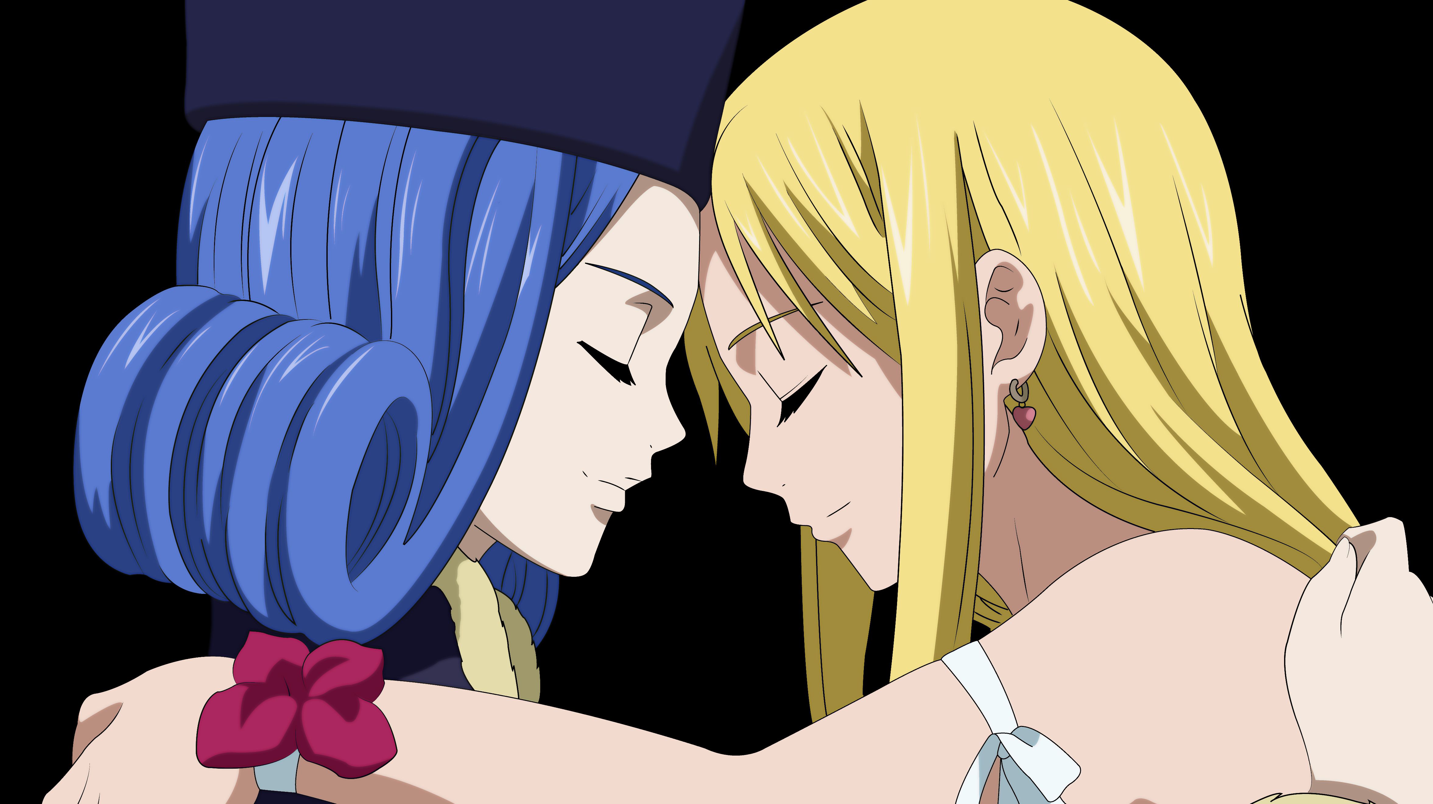 Download mobile wallpaper Anime, Fairy Tail, Lucy Heartfilia, Juvia Lockser for free.