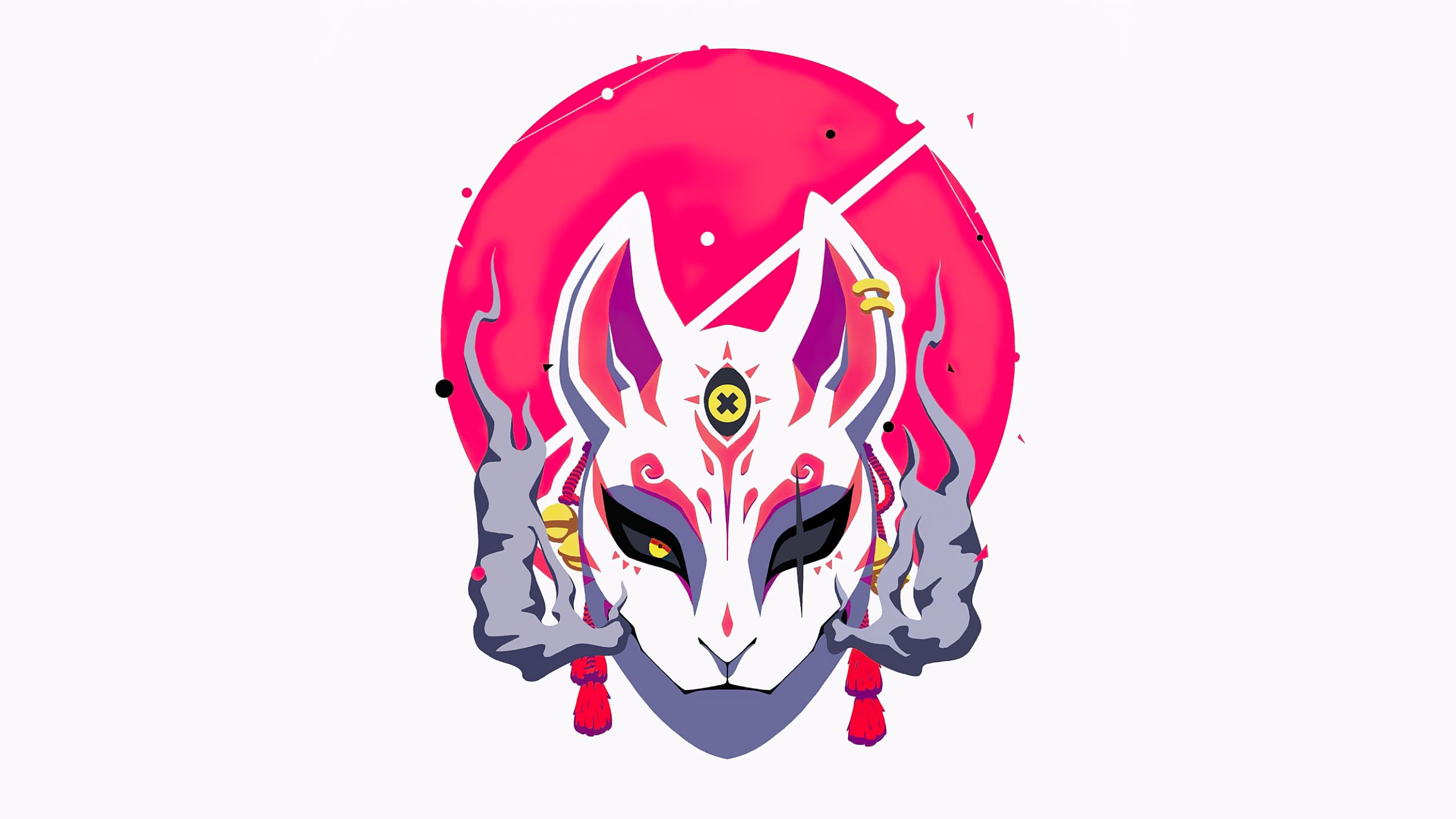 Download mobile wallpaper Mask, Artistic, Kitsune for free.