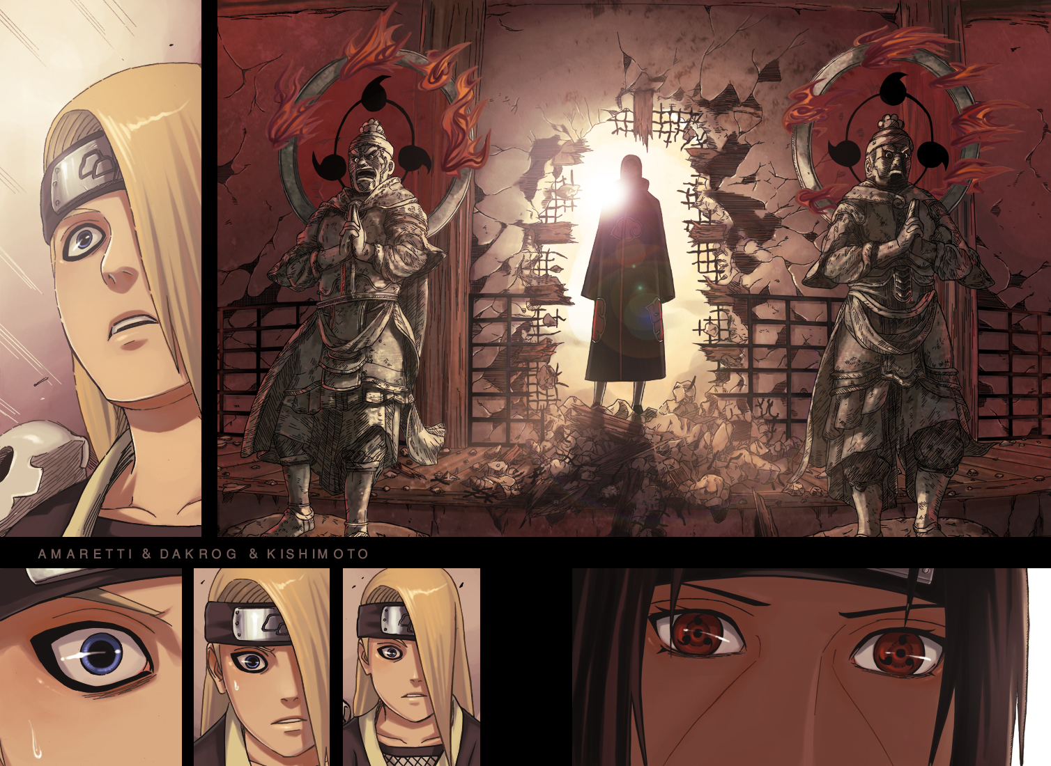 Free download wallpaper Anime, Naruto, Itachi Uchiha, Sharingan (Naruto), Deidara (Naruto) on your PC desktop