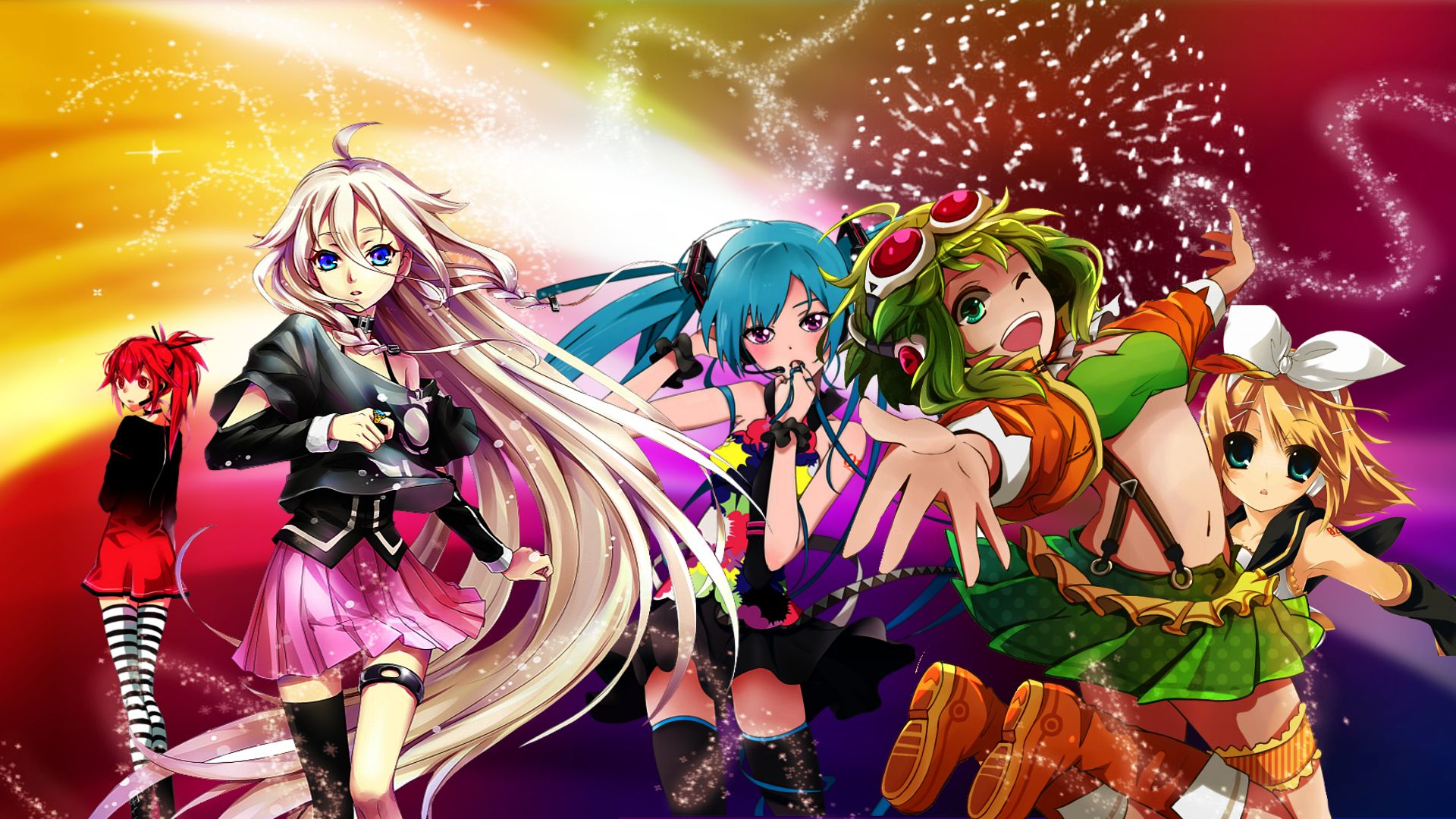 Laden Sie das Vocaloid, Hatsune Miku, Animes, Rin Kagamine, Gumi (Vocaloid), Ia (Vocaloid)-Bild kostenlos auf Ihren PC-Desktop herunter