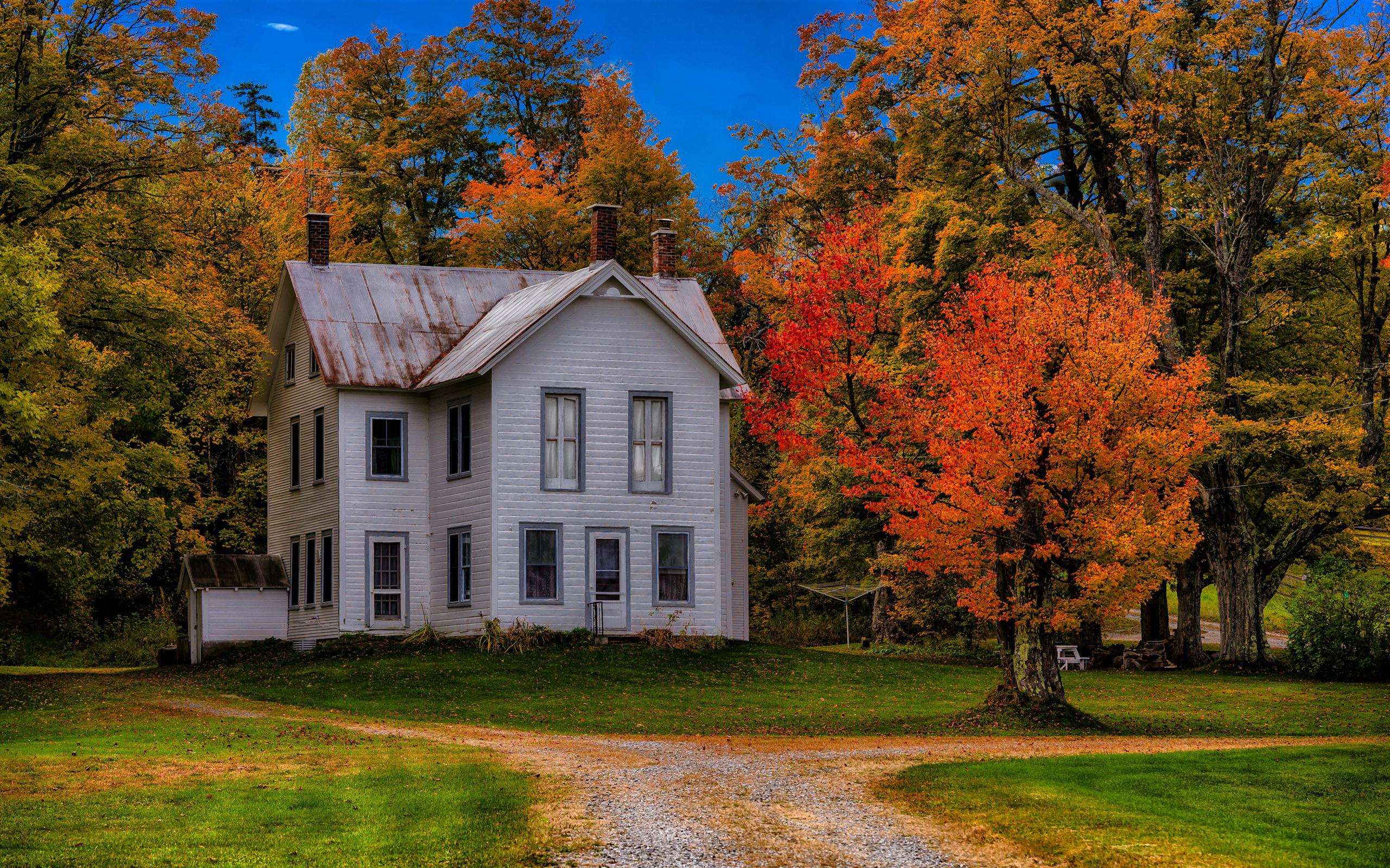 Download mobile wallpaper Building, Fall, House, Man Made for free.