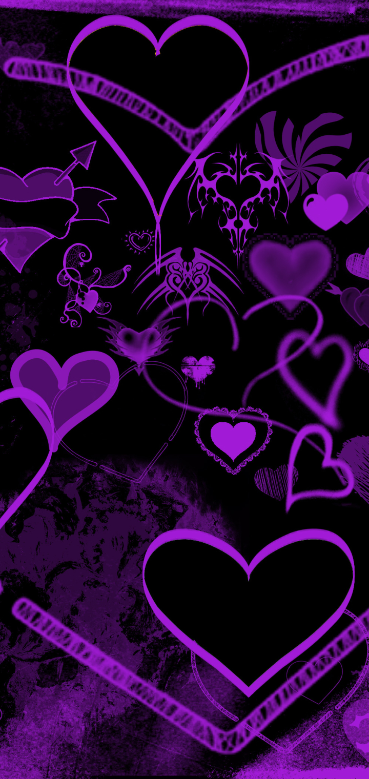 Скачать картинку Сердце, Пурпурный, Художественные в телефон бесплатно.